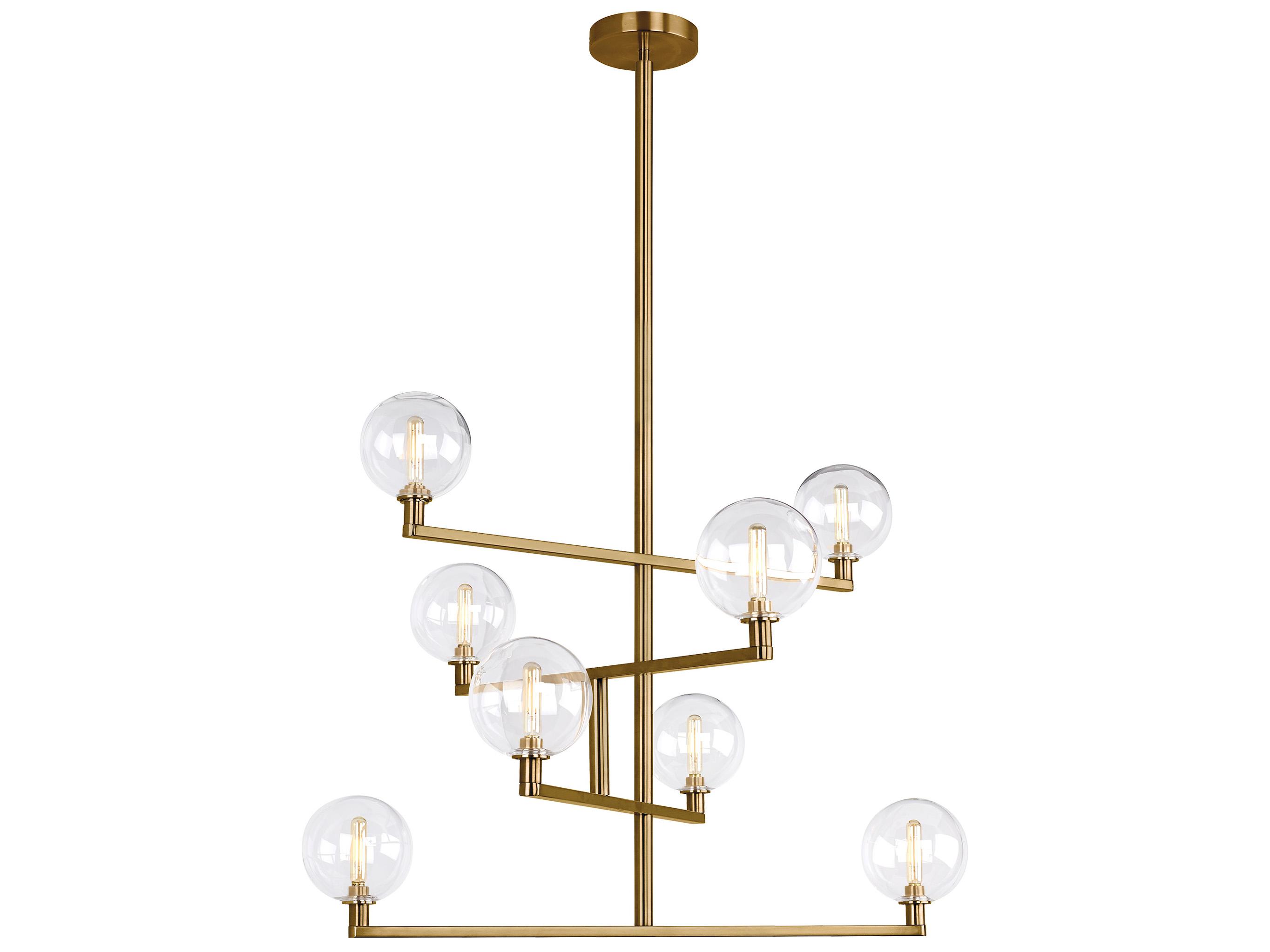 Visual Comfort Modern Gambit 8-Light Aged Brass Chandelier