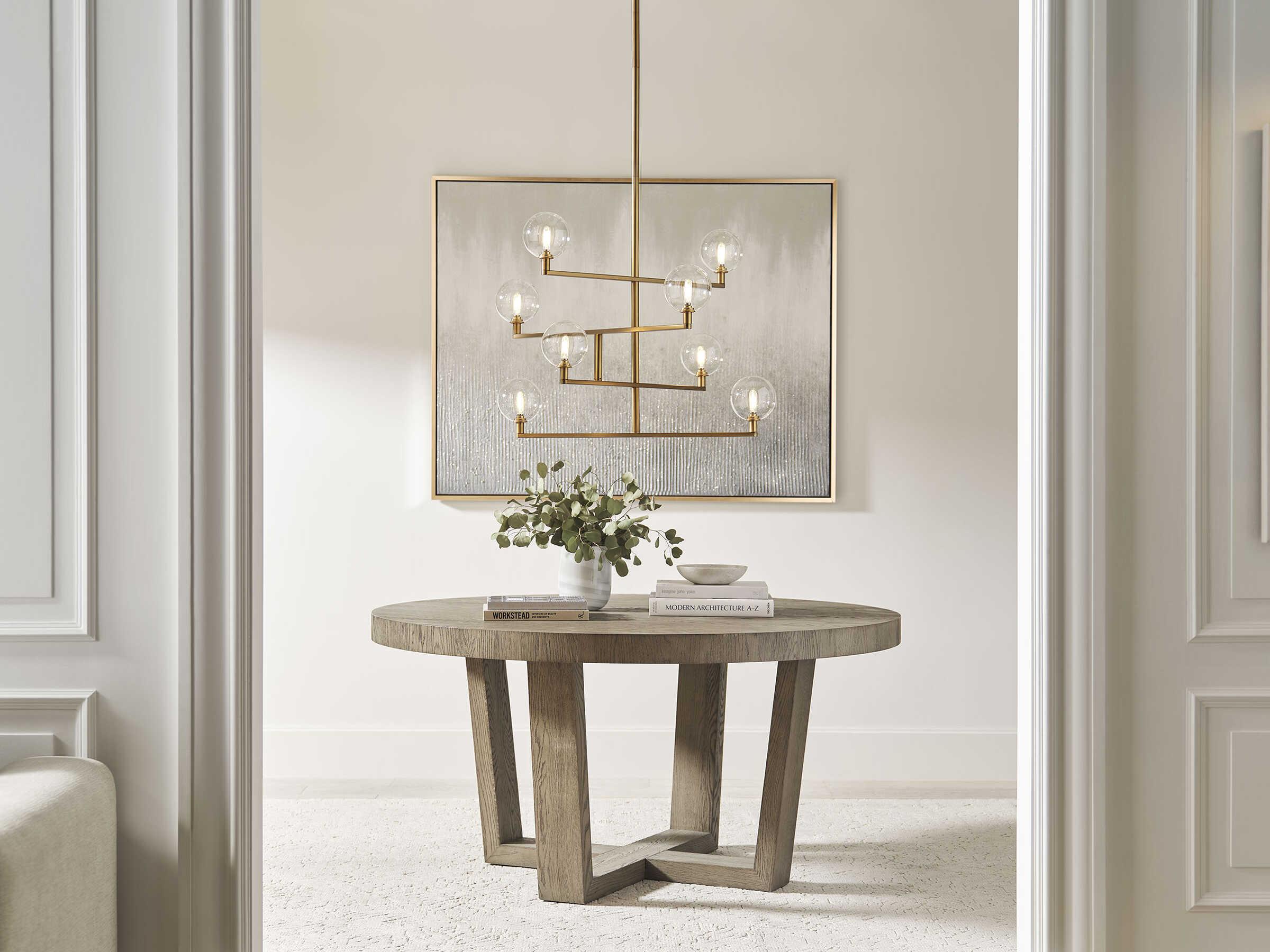 Visual Comfort Modern Gambit 8-Light Aged Brass Chandelier