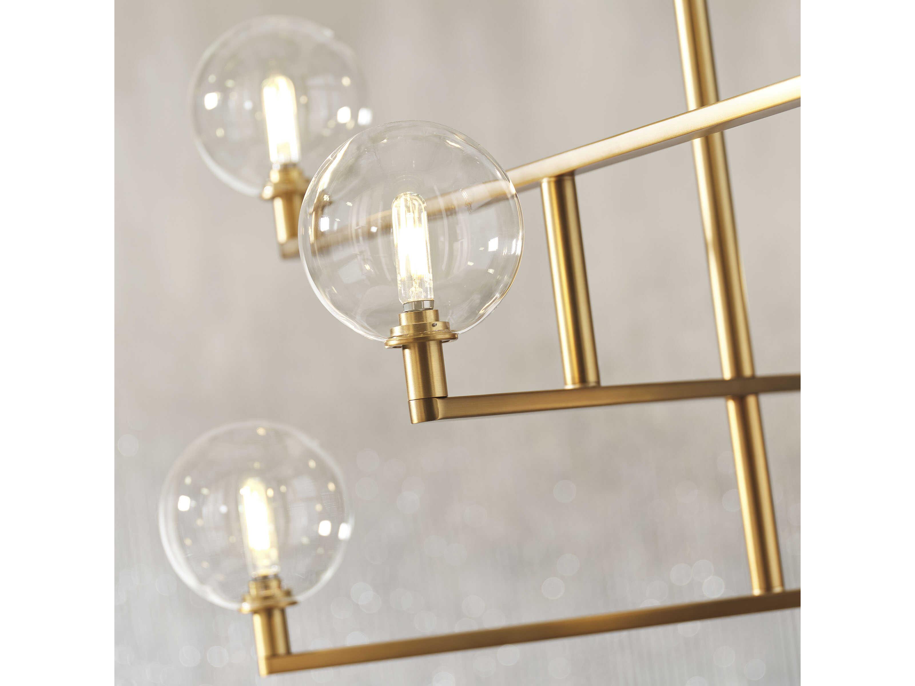 Visual Comfort Modern Gambit 8-Light Aged Brass Chandelier