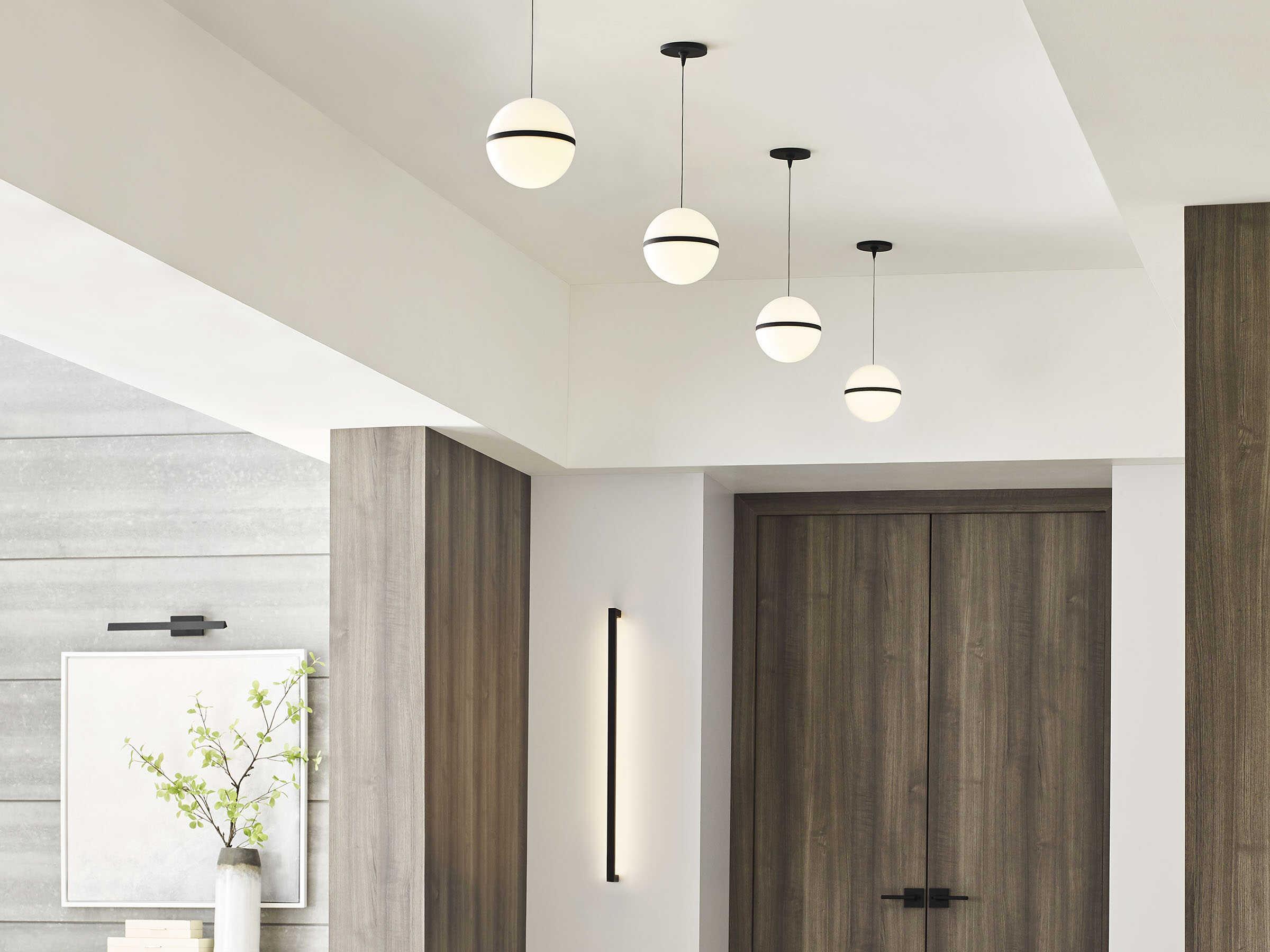 Visual Comfort Modern Hanea 1-Light Nightshade Black Globe Mini Pendant