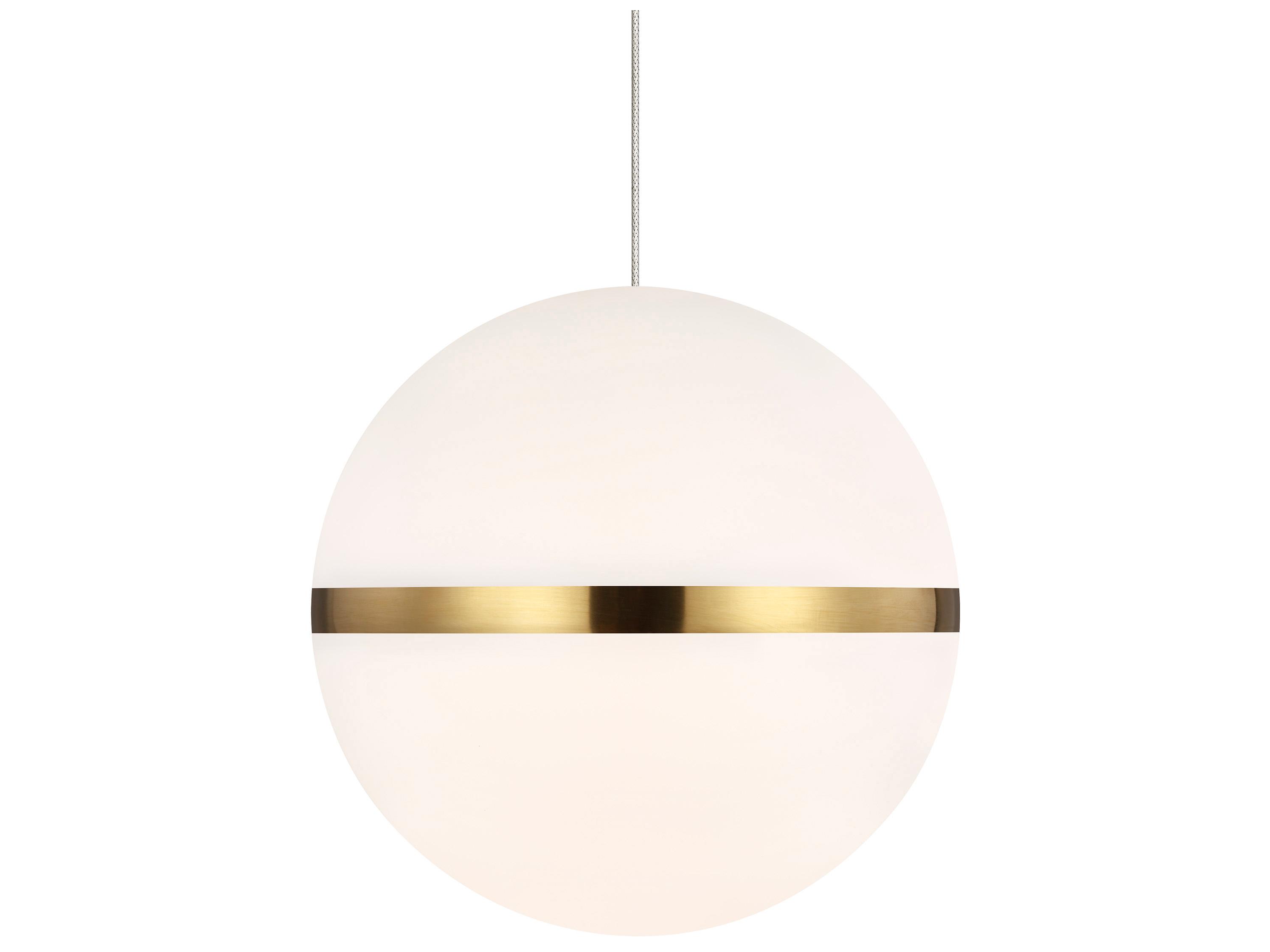 Visual Comfort Modern Hanea 1-Light Natural Brass Globe Mini Pendant