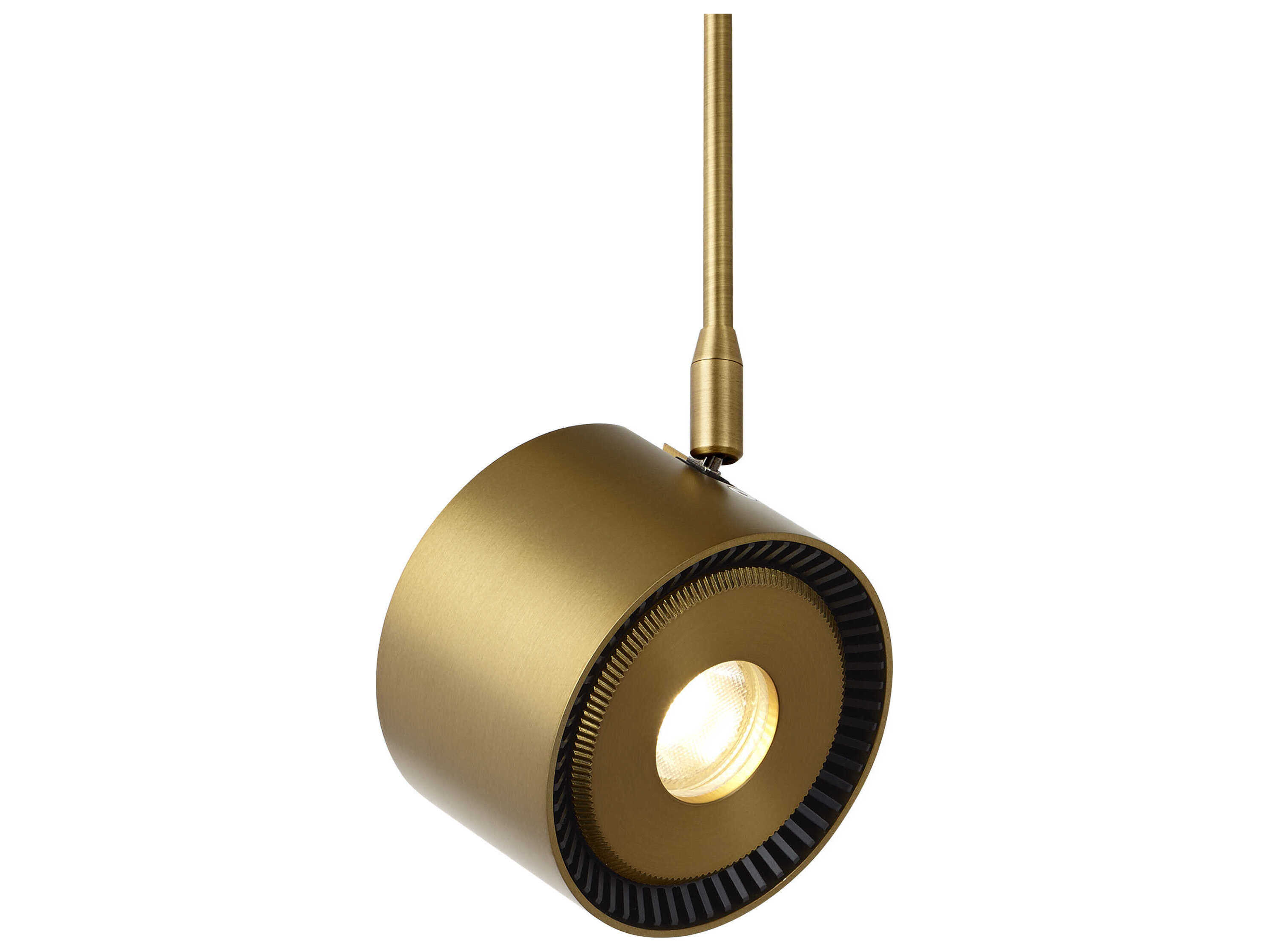 Visual Comfort Modern Iso 1-Light Aged Brass Round Spot Light