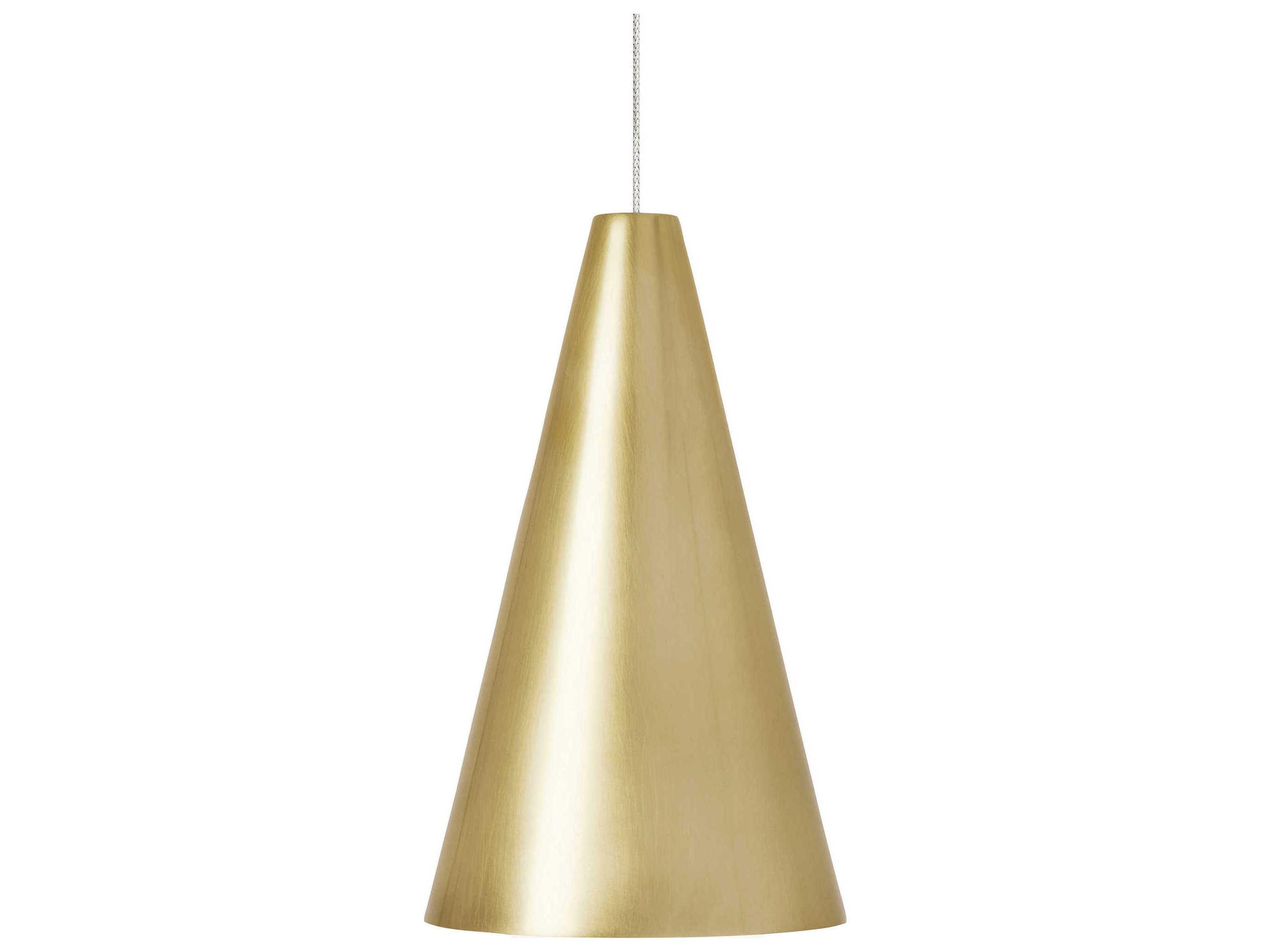 Visual Comfort Modern Joni 1-Light Natural Brass Mini Pendant
