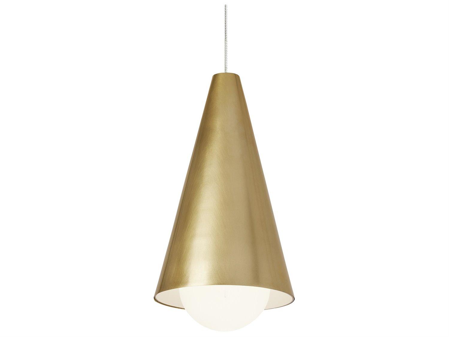 Visual Comfort Modern Joni 1-Light Natural Brass Mini Pendant