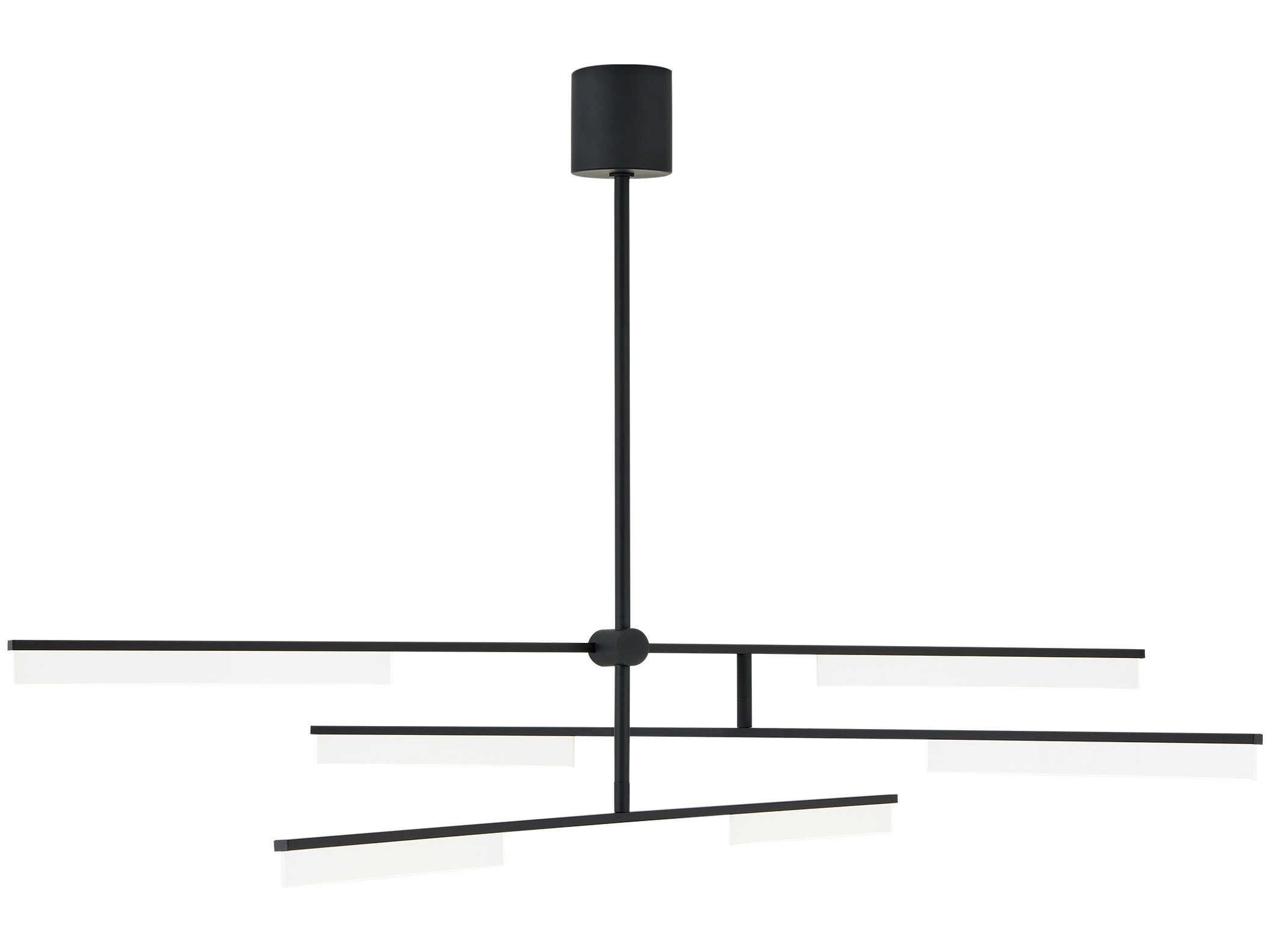 Visual Comfort Modern Klee 3-Light Nightshade Black Linear Chandelier