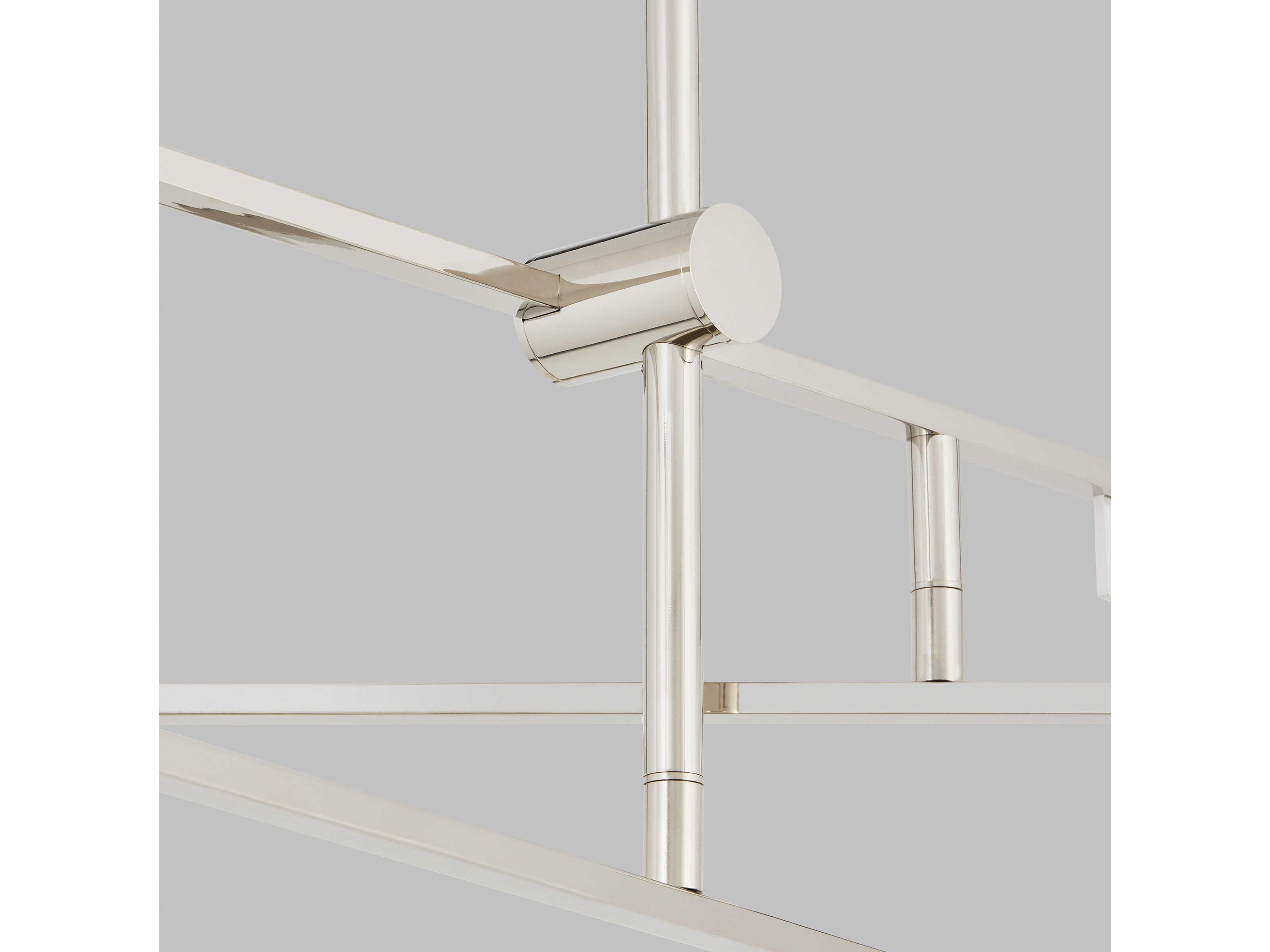 Visual Comfort Modern Klee 3-Light Polished Nickel Linear Chandelier