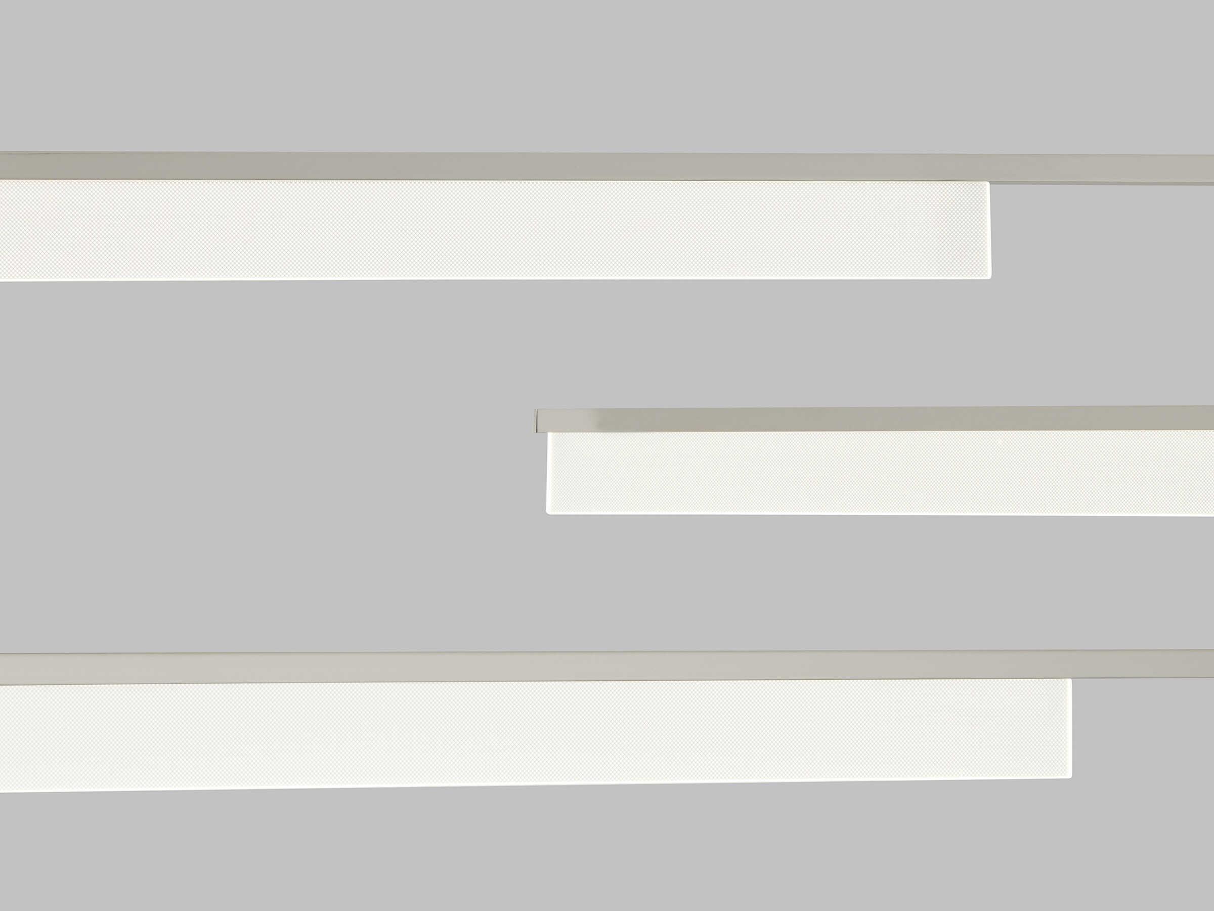 Visual Comfort Modern Klee 3-Light Polished Nickel Linear Chandelier