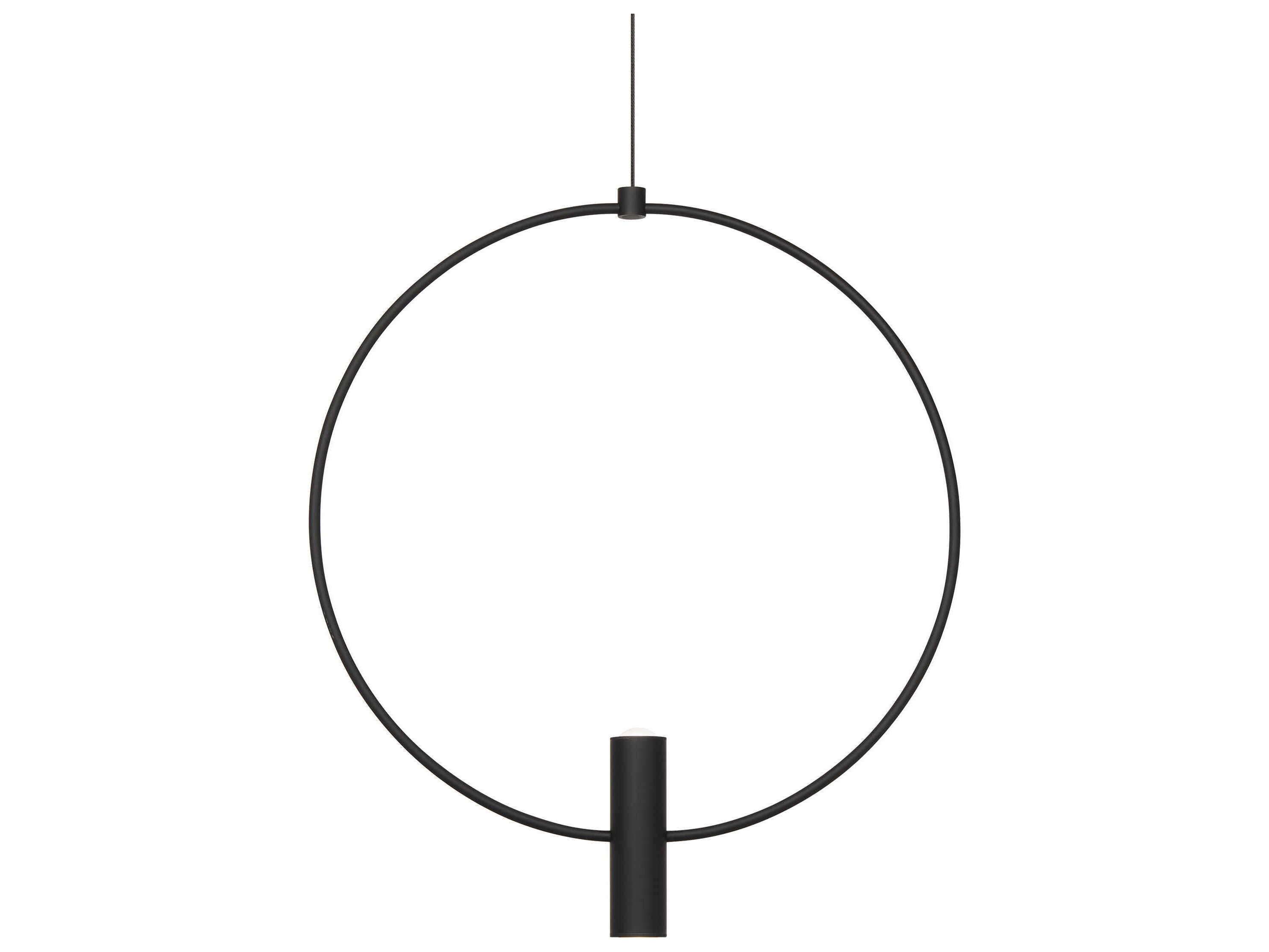 Visual Comfort Modern Layla 1-Light Nightshade Black Round Pendant