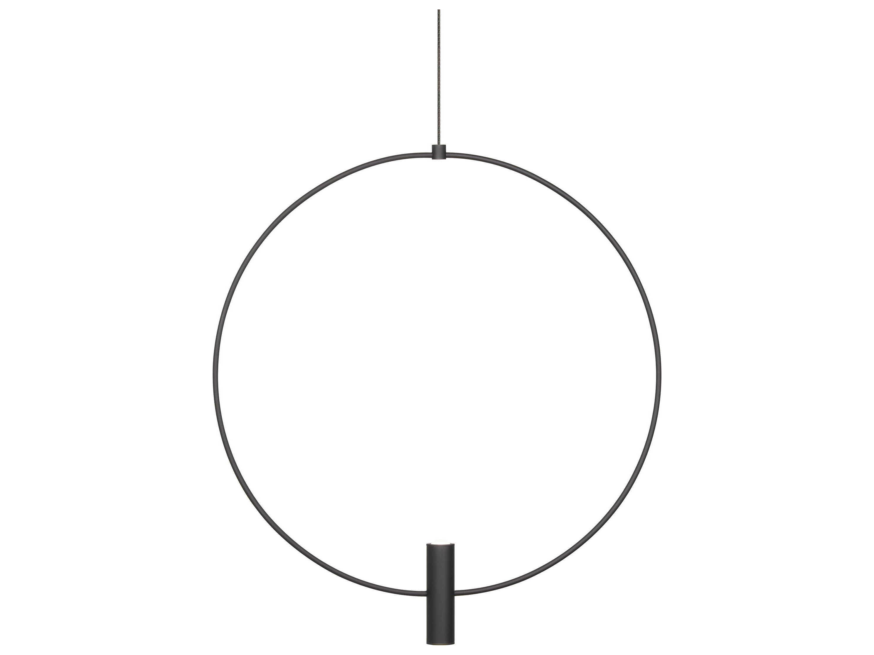 Visual Comfort Modern Layla 1-Light Nightshade Black Round Pendant