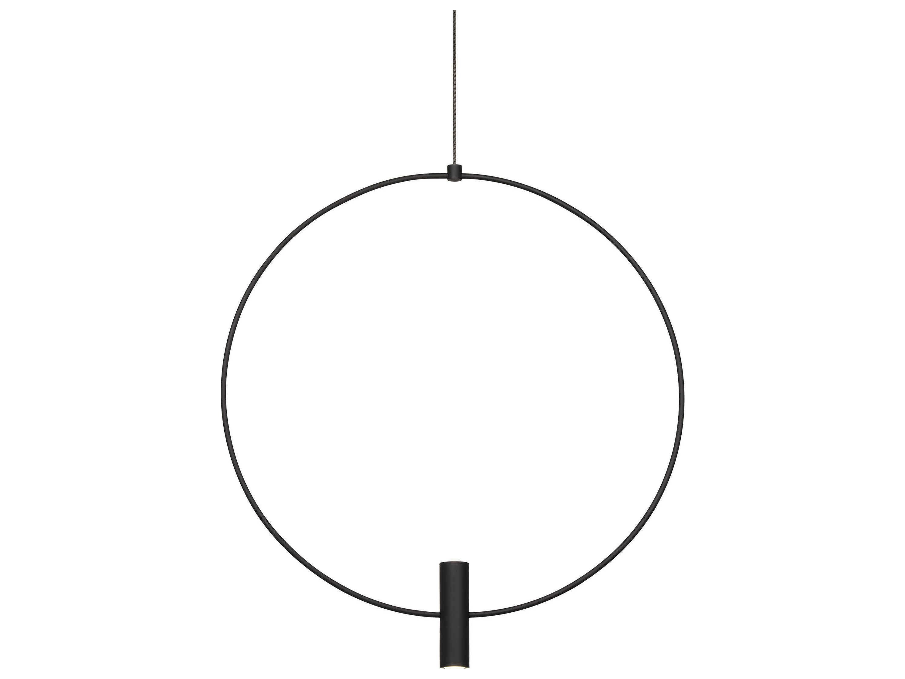 Visual Comfort Modern Layla 1-Light Nightshade Black Round Pendant