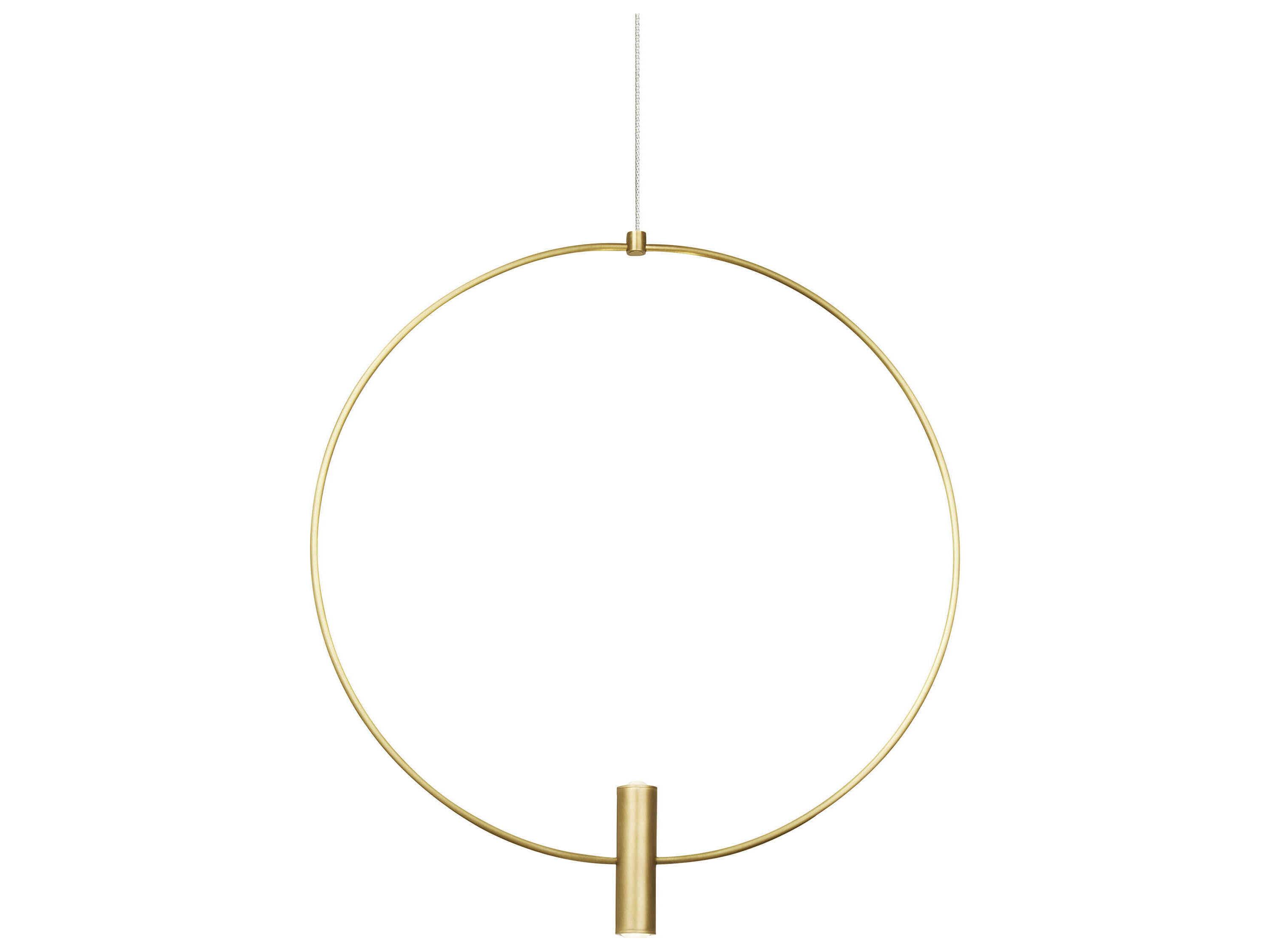 Visual Comfort Modern Layla 1-Light Natural Brass Round Pendant