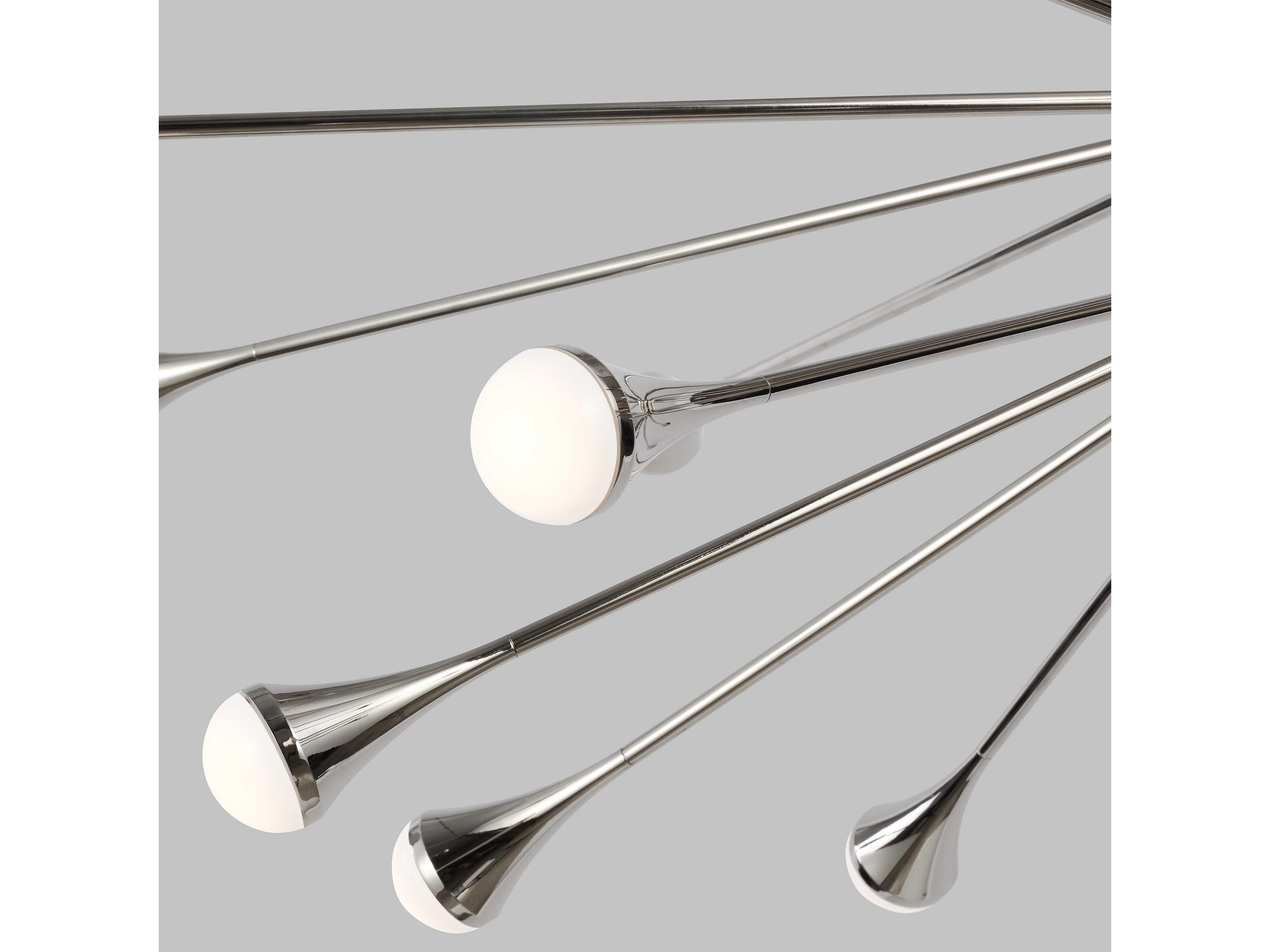 Visual Comfort Modern Lody 20-Light Polished Nickel Chandelier