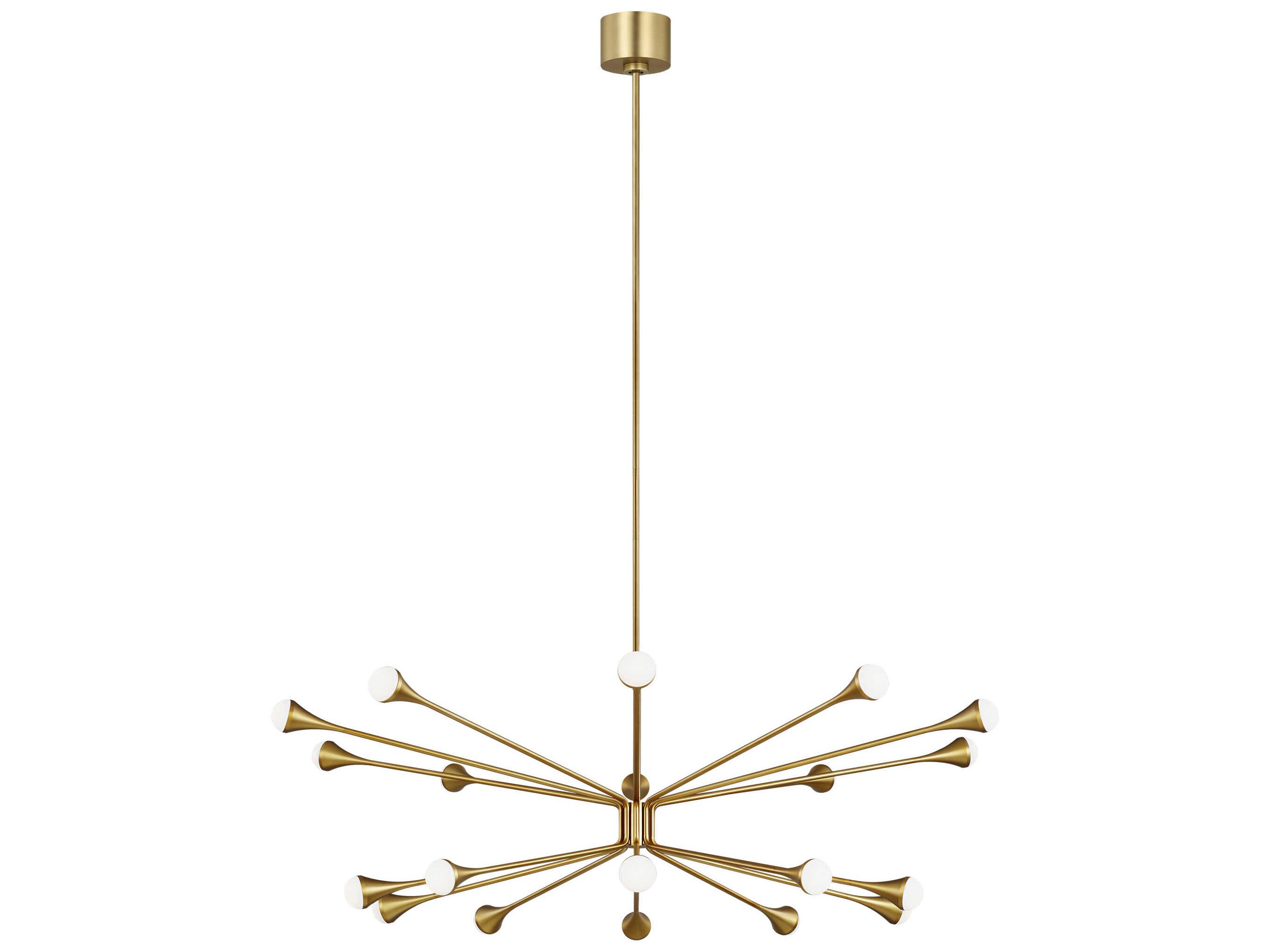Visual Comfort Modern Lody 20-Light Aged Brass Chandelier