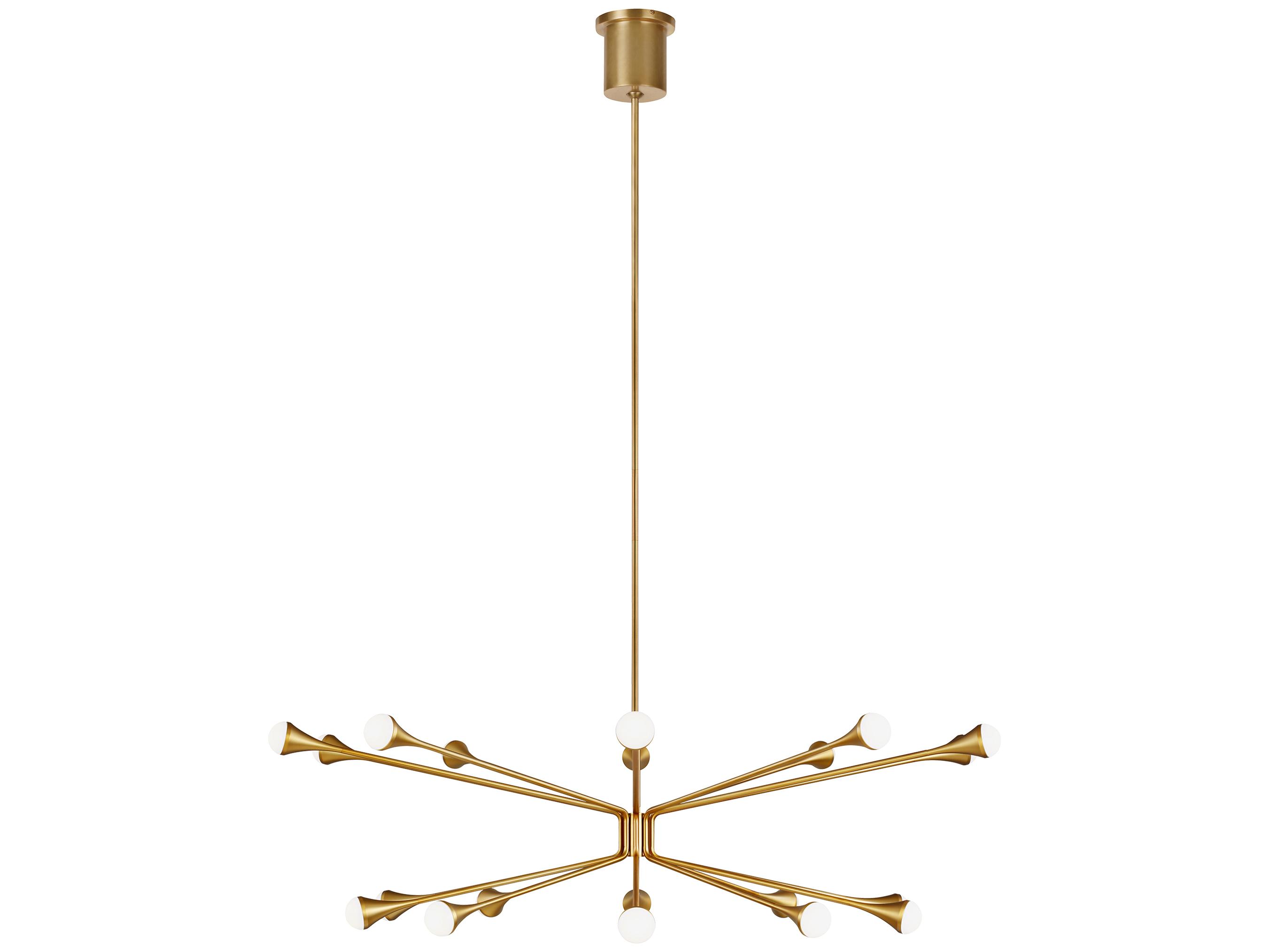 Visual Comfort Modern Lody 20-Light Aged Brass Chandelier
