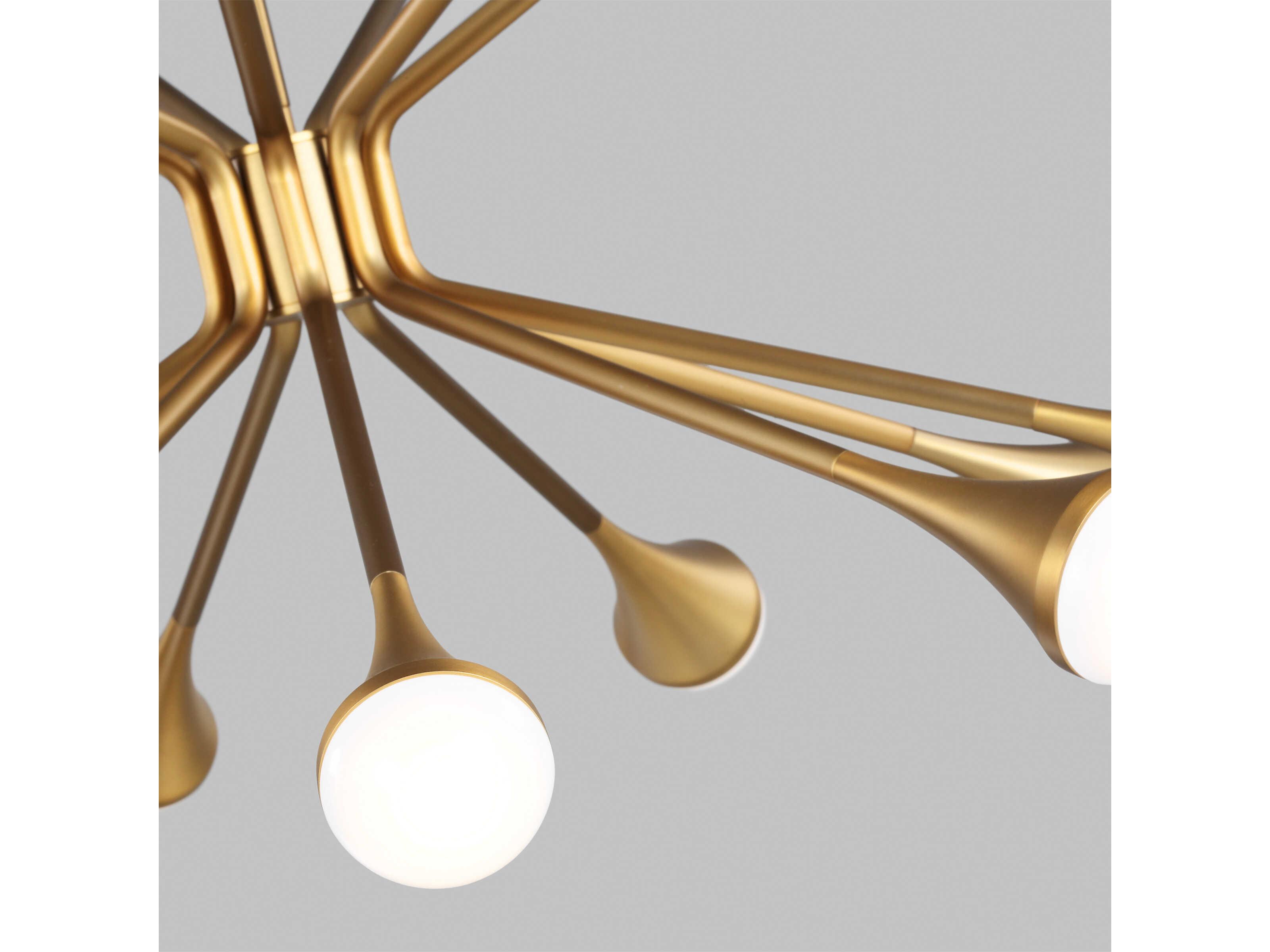 Visual Comfort Modern Lody 20-Light Aged Brass Chandelier