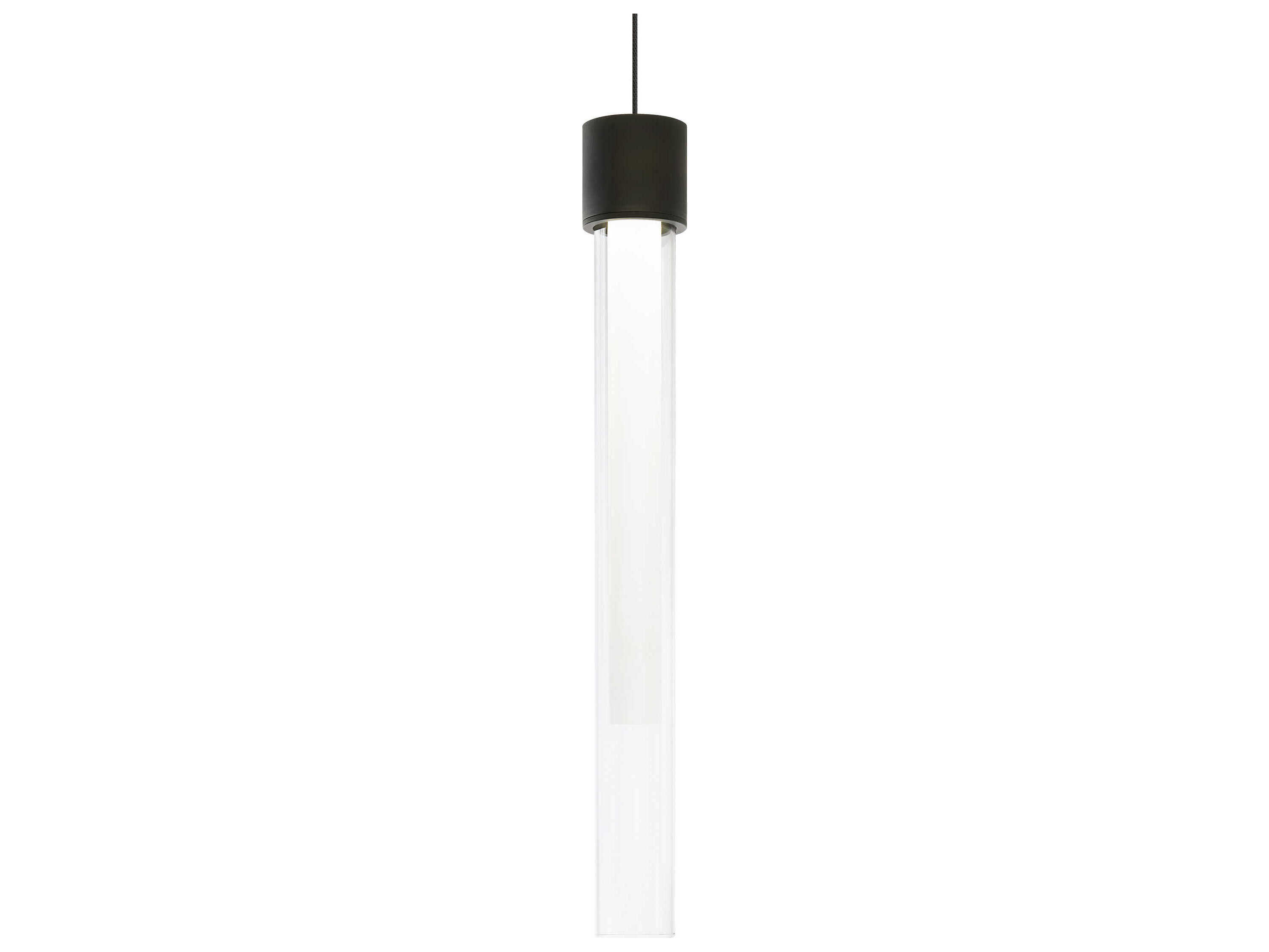 Visual Comfort Modern Linger 1-Light Nightshade Black Cylinder Mini Pendant