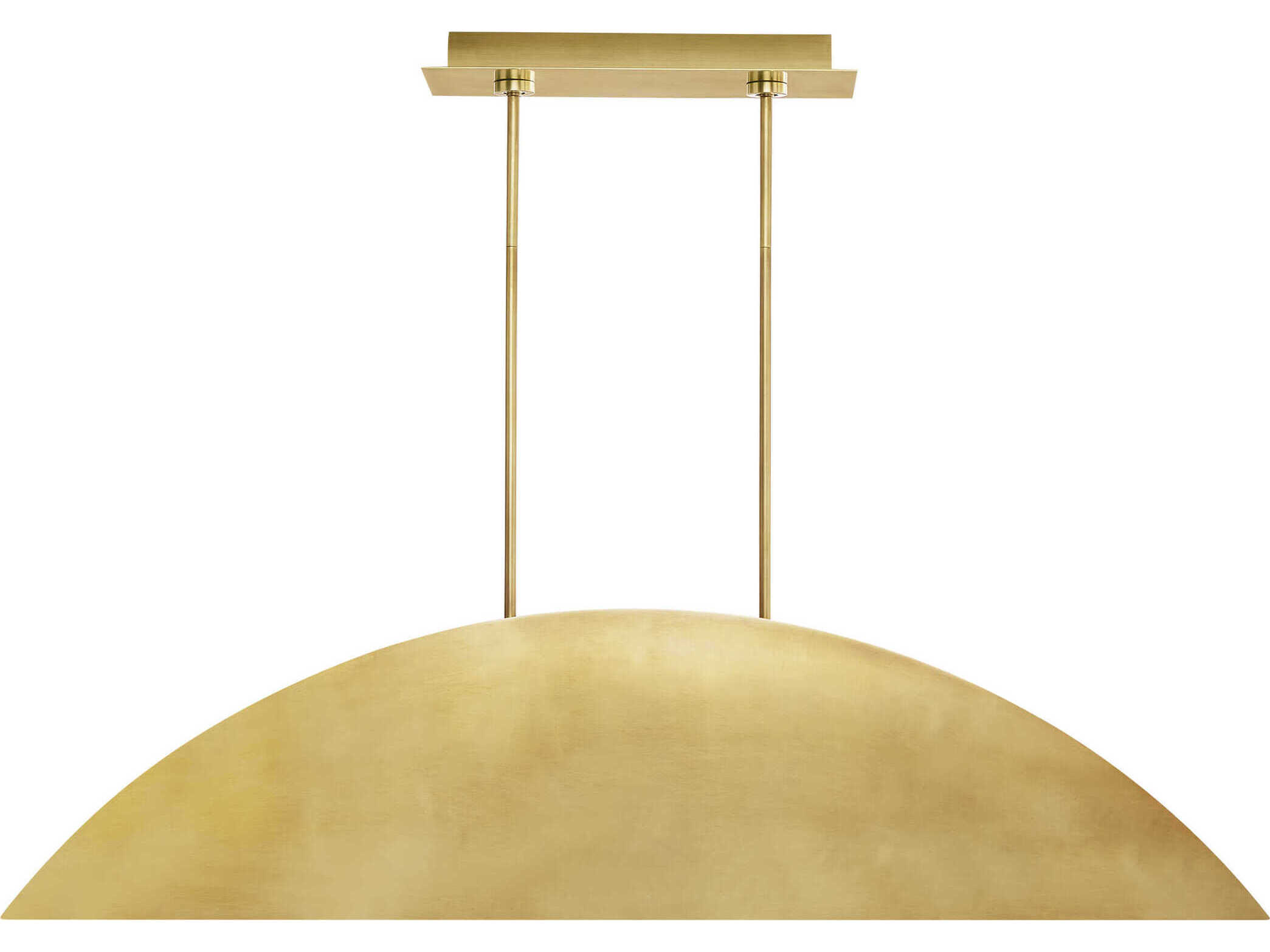 Visual Comfort Modern Bau 1-Light Natural Brass Island Pendant