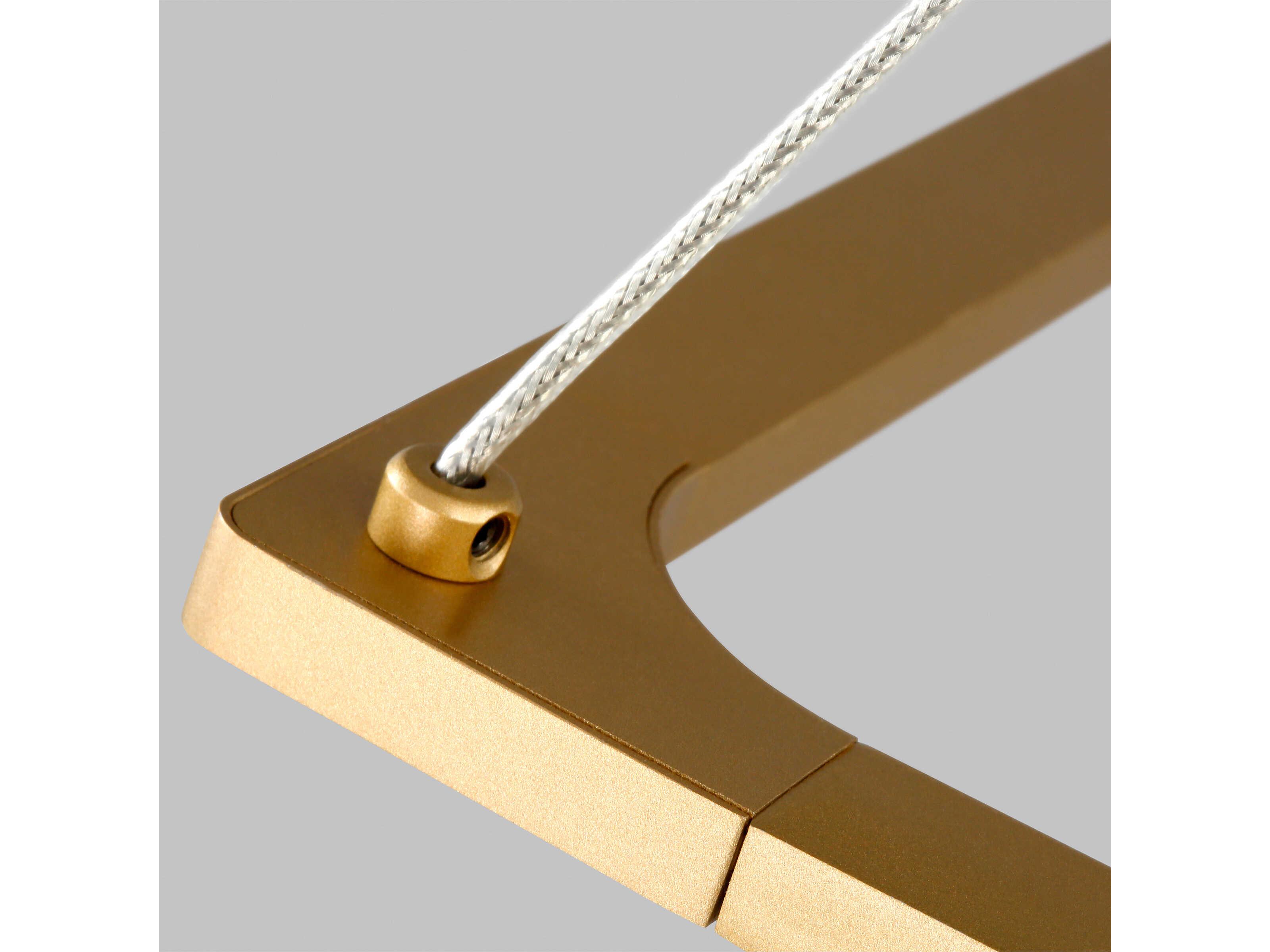 Visual Comfort Modern Balto 1-Light Satin Gold Geometric Pendant