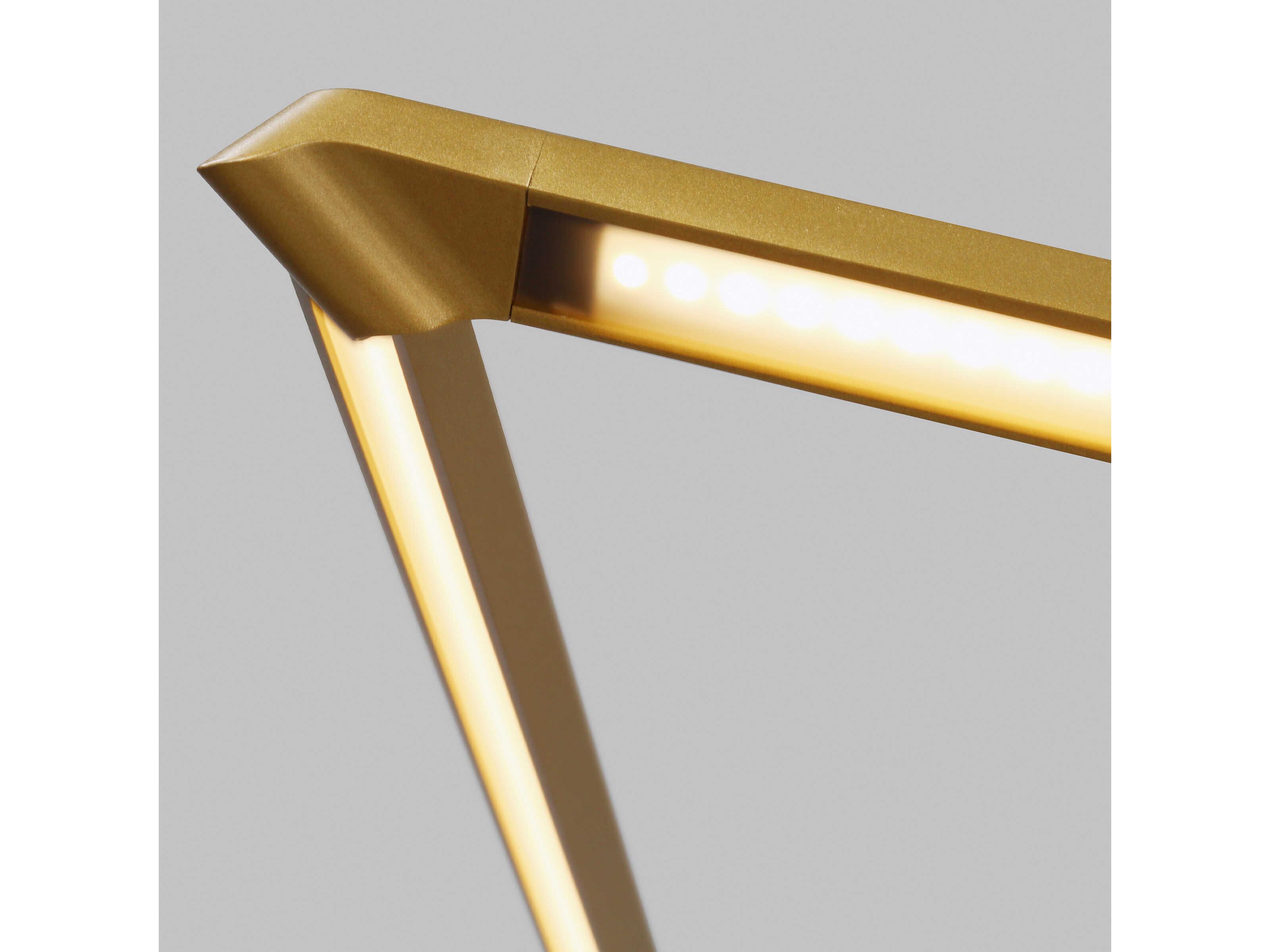 Visual Comfort Modern Balto 1-Light Satin Gold Geometric Pendant