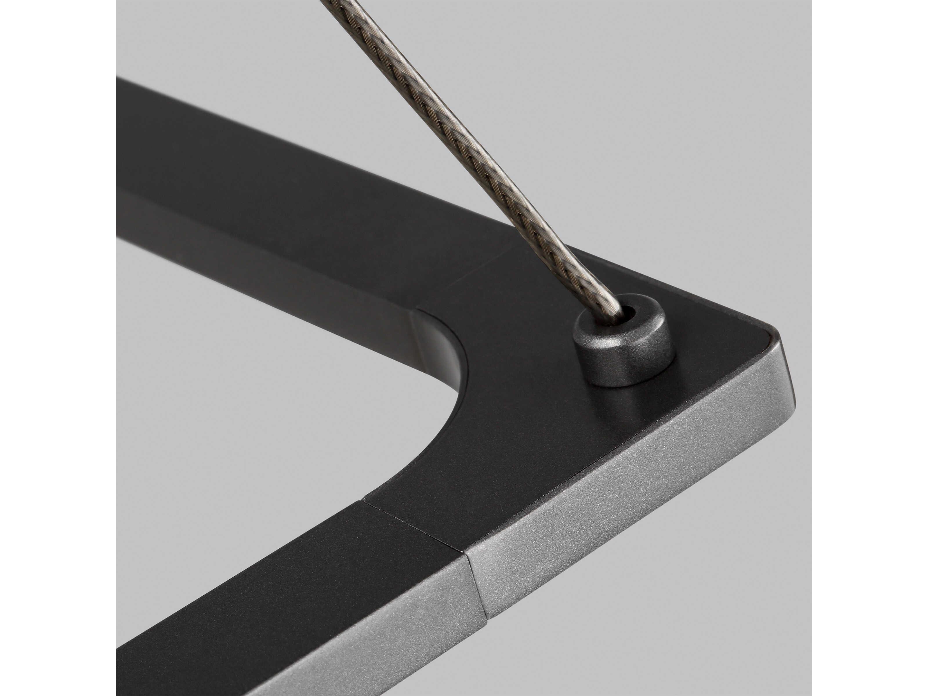 Visual Comfort Modern Balto 1-Light Gunmetal Geometric Pendant