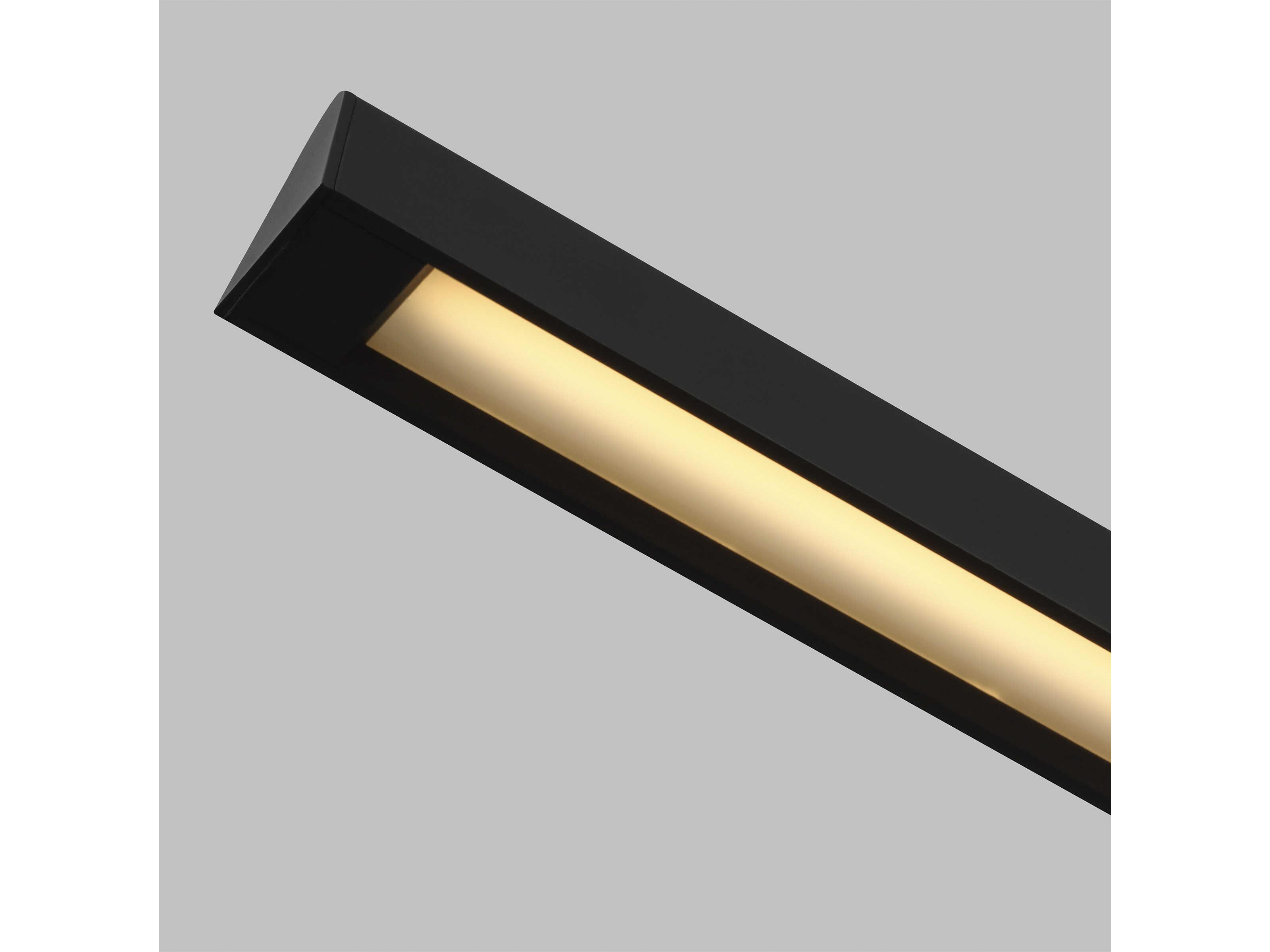 Visual Comfort Modern Dessau 1-Light Nightshade Black Linear Island Pendant