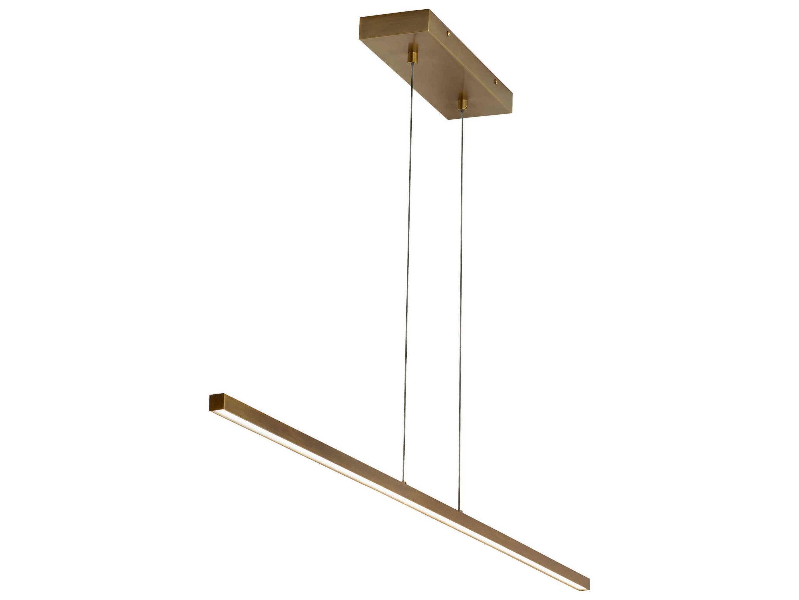 Visual Comfort Modern Essence 1-Light Aged Brass Linear Island Pendant