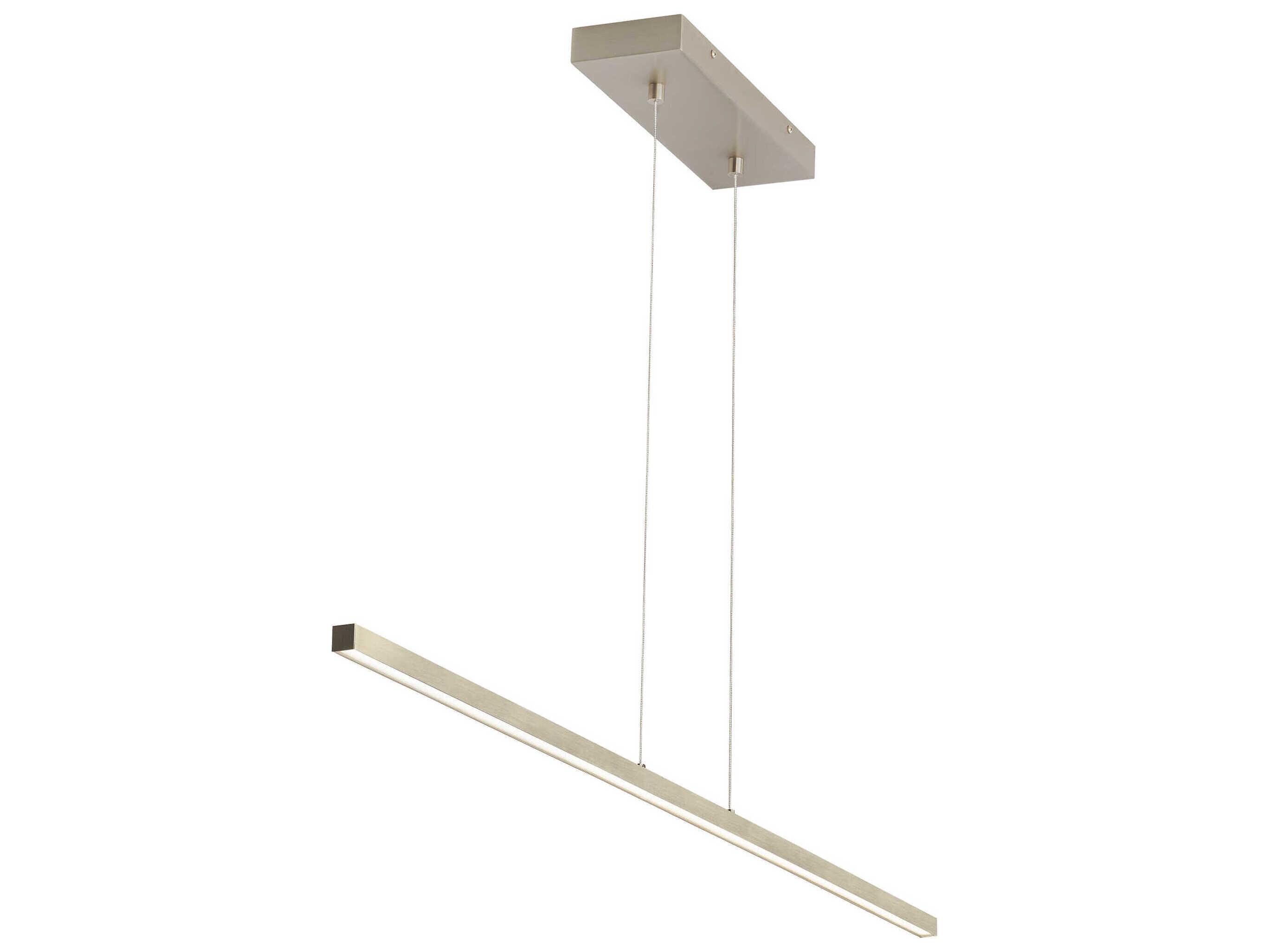 Visual Comfort Modern Essence 1-Light Satin Nickel Linear Island Pendant