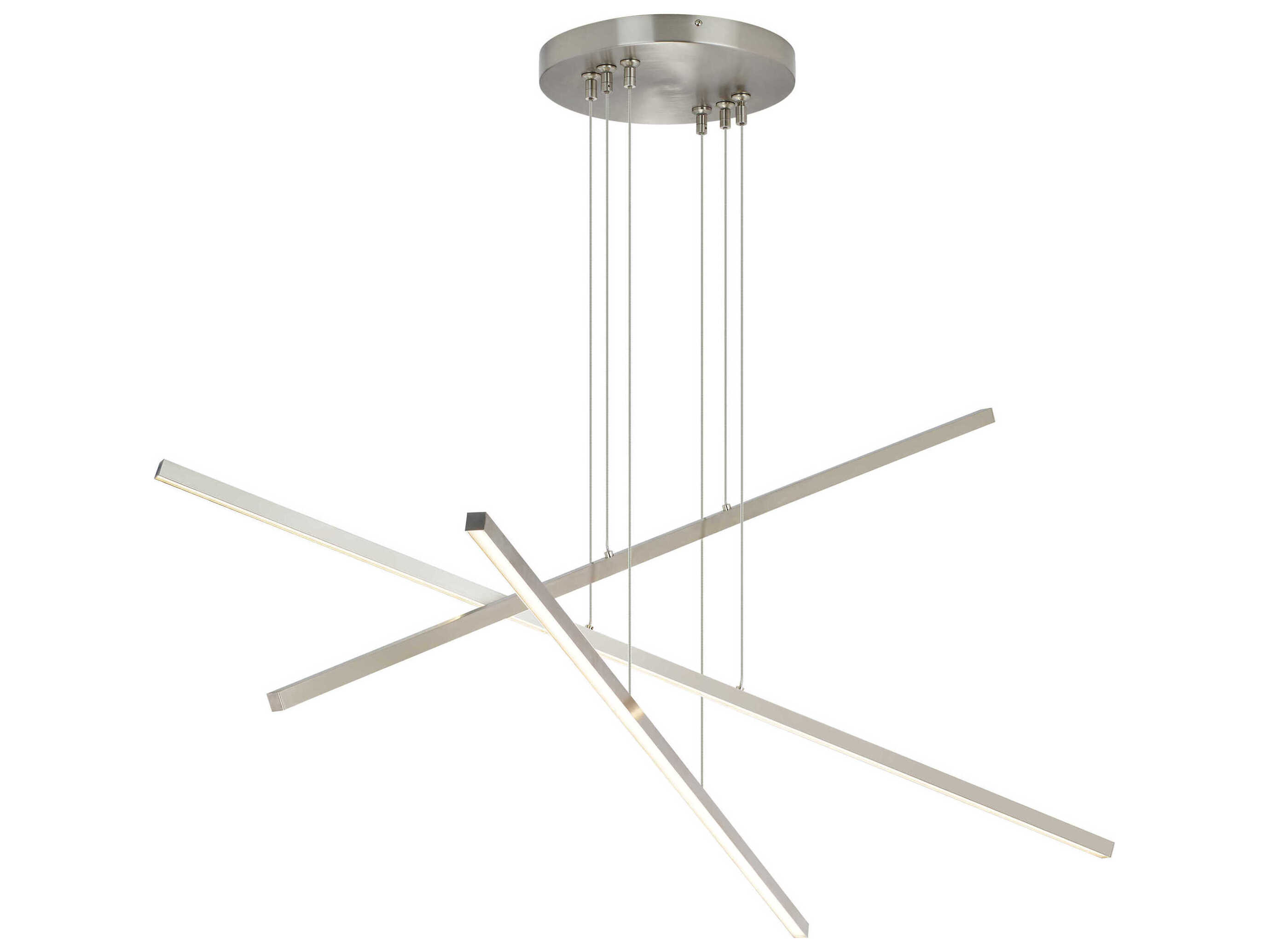 Visual Comfort Modern Essence 3-Light Satin Nickel Linear Island Pendant