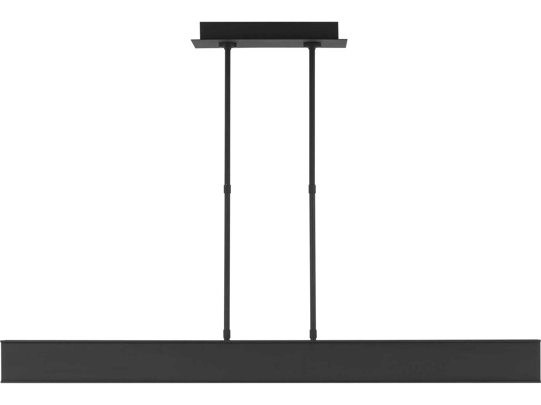 Visual Comfort Modern I-beam 1-Light Nightshade Black Linear Island Pendant