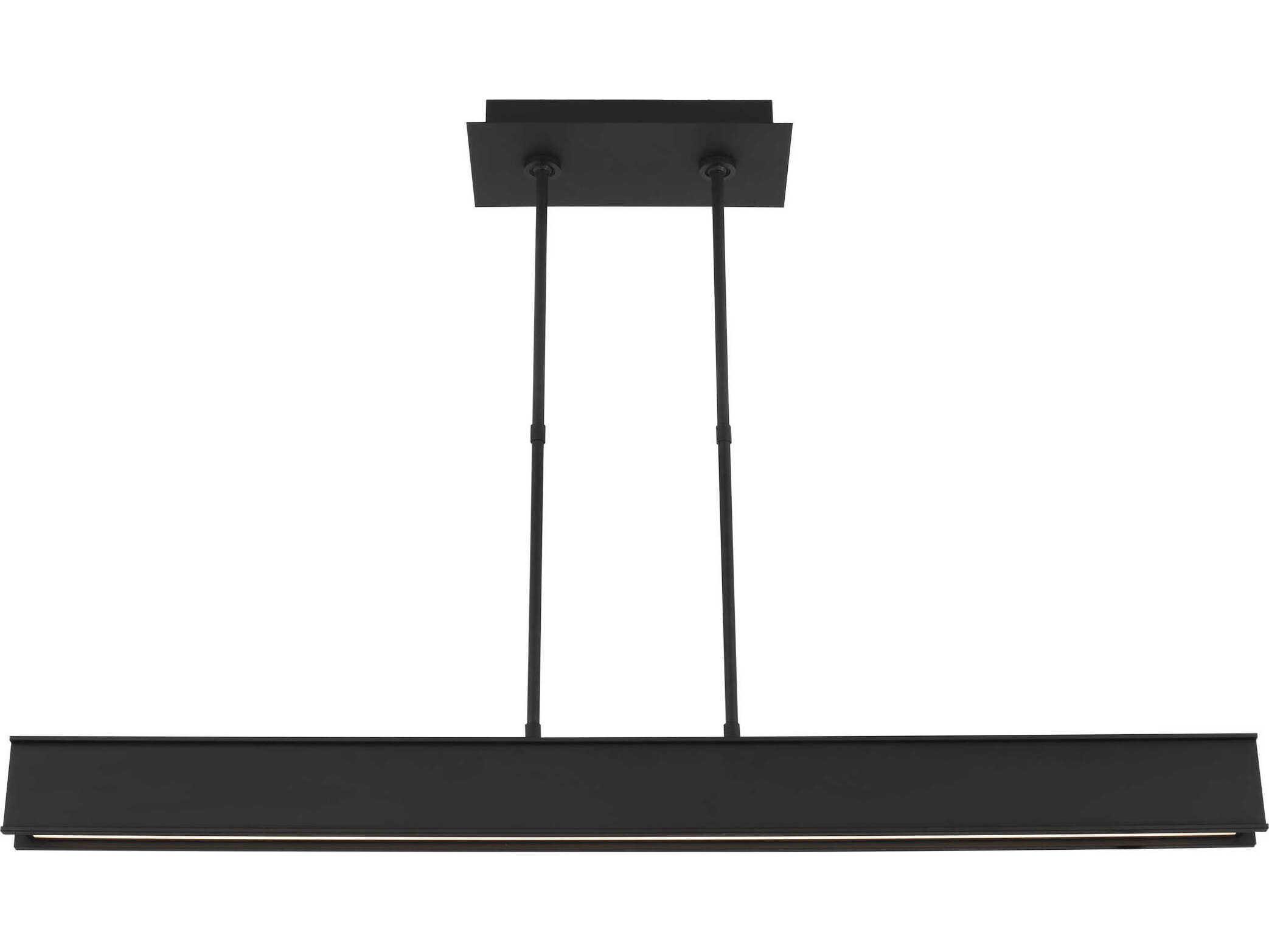 Visual Comfort Modern I-beam 1-Light Nightshade Black Linear Island Pendant