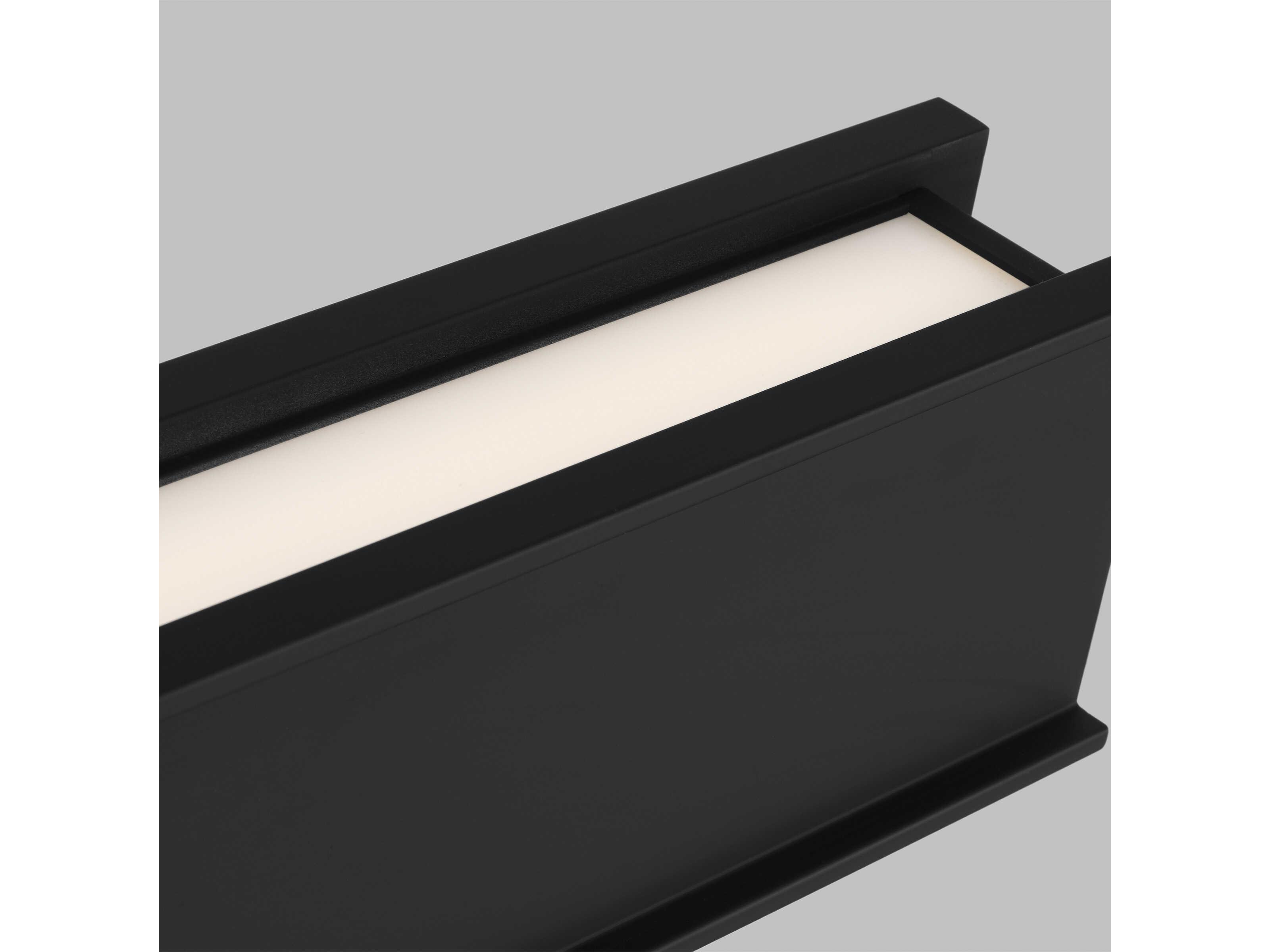 Visual Comfort Modern I-beam 1-Light Nightshade Black Linear Island Pendant