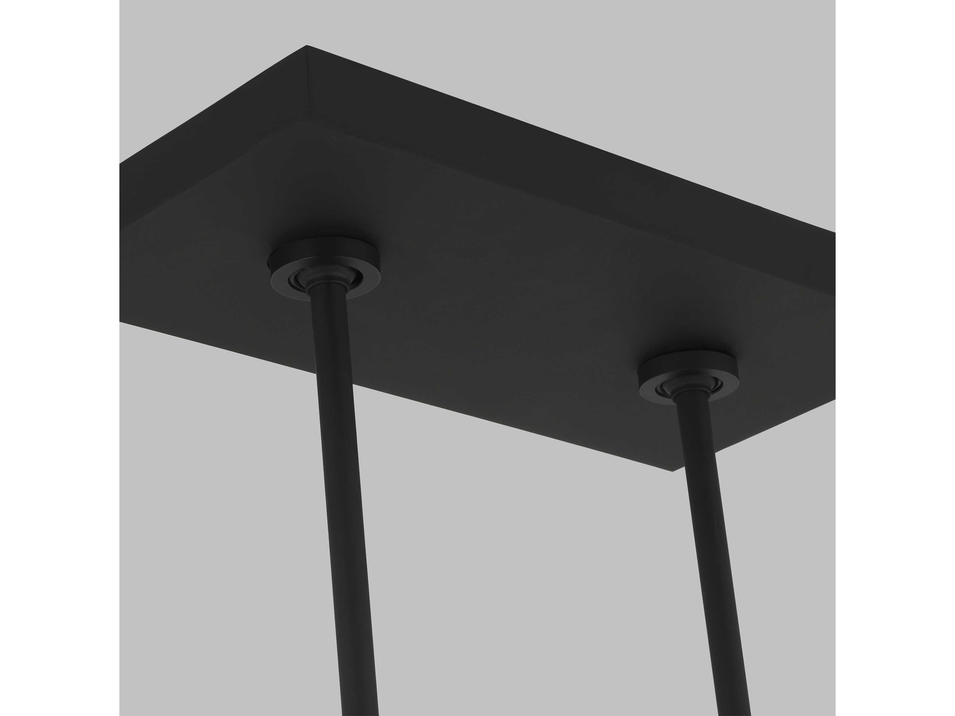 Visual Comfort Modern I-beam 1-Light Nightshade Black Linear Island Pendant