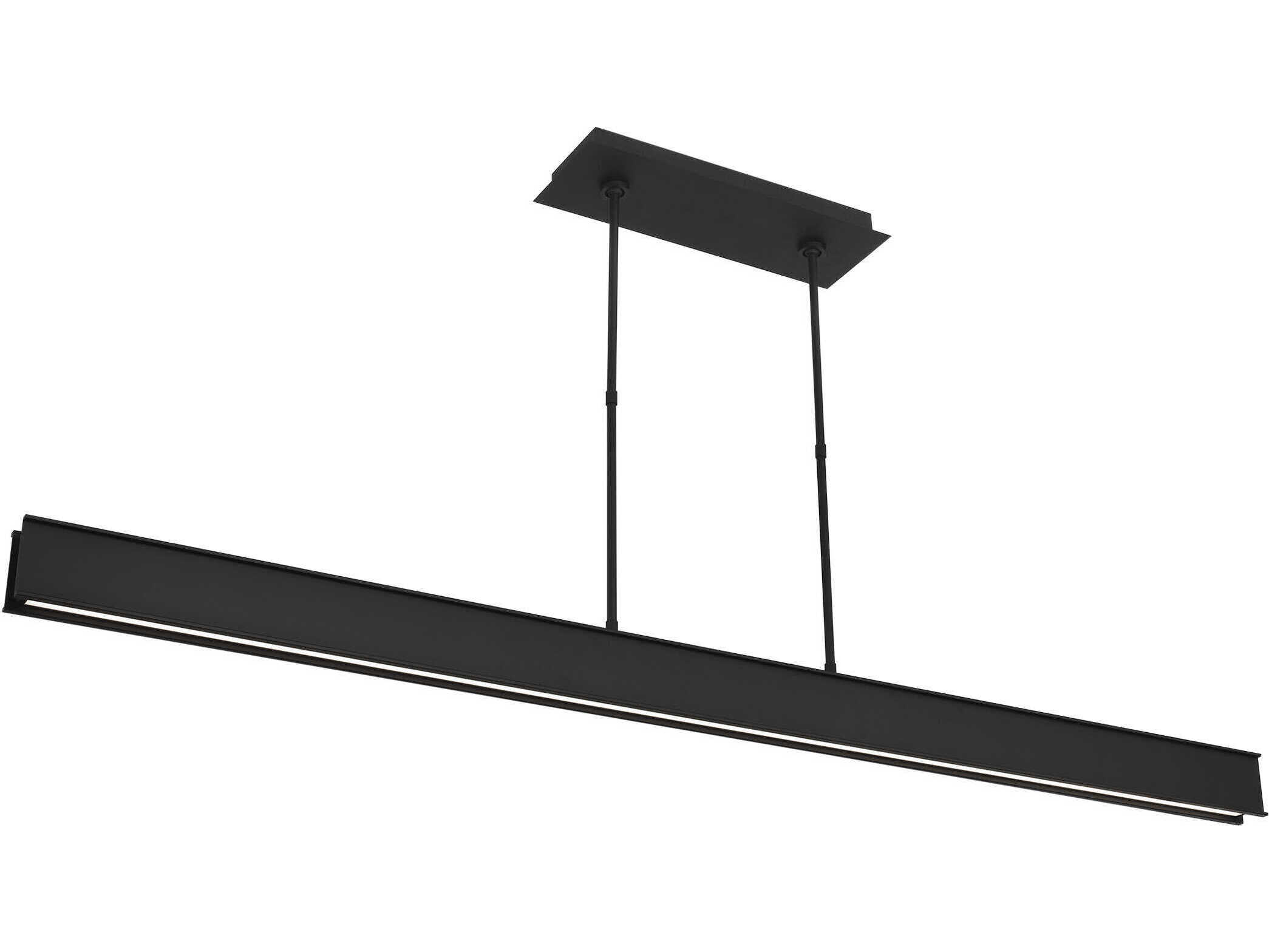 Visual Comfort Modern I-beam 1-Light Nightshade Black Linear Island Pendant