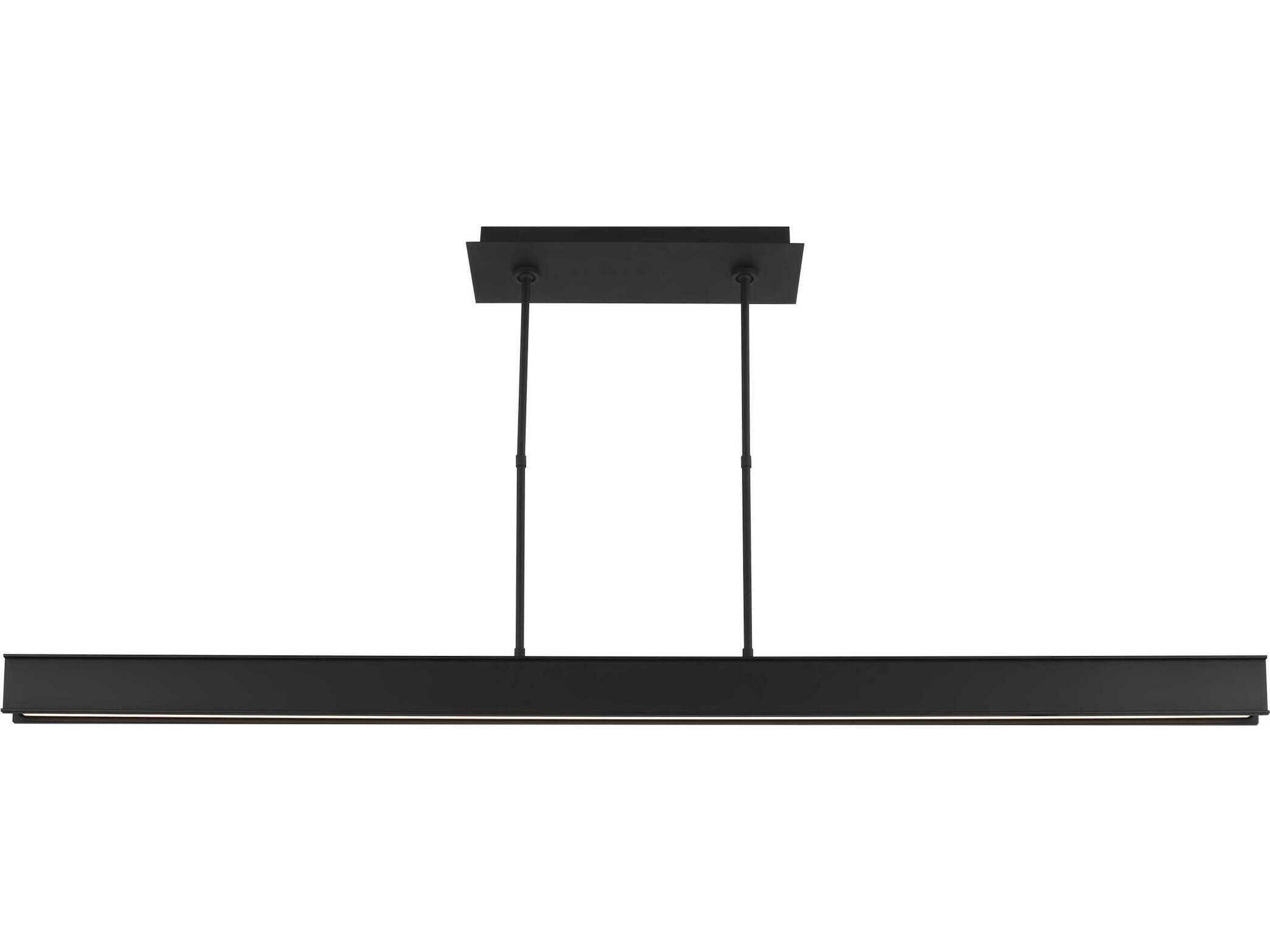 Visual Comfort Modern I-beam 1-Light Nightshade Black Linear Island Pendant