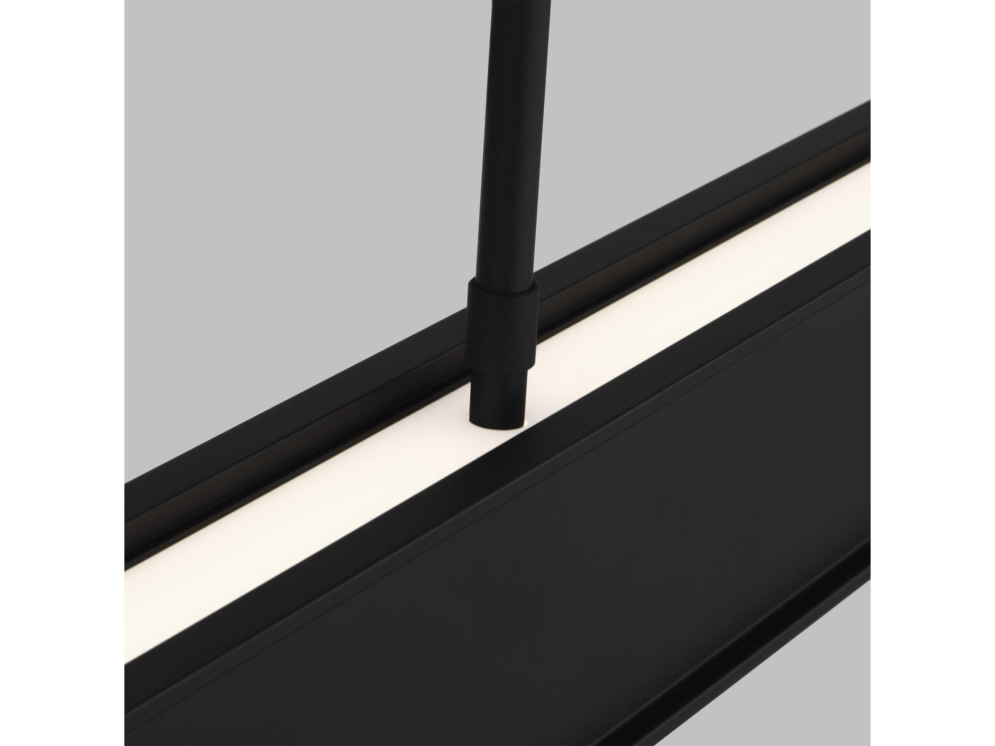 Visual Comfort Modern I-beam 1-Light Nightshade Black Linear Island Pendant