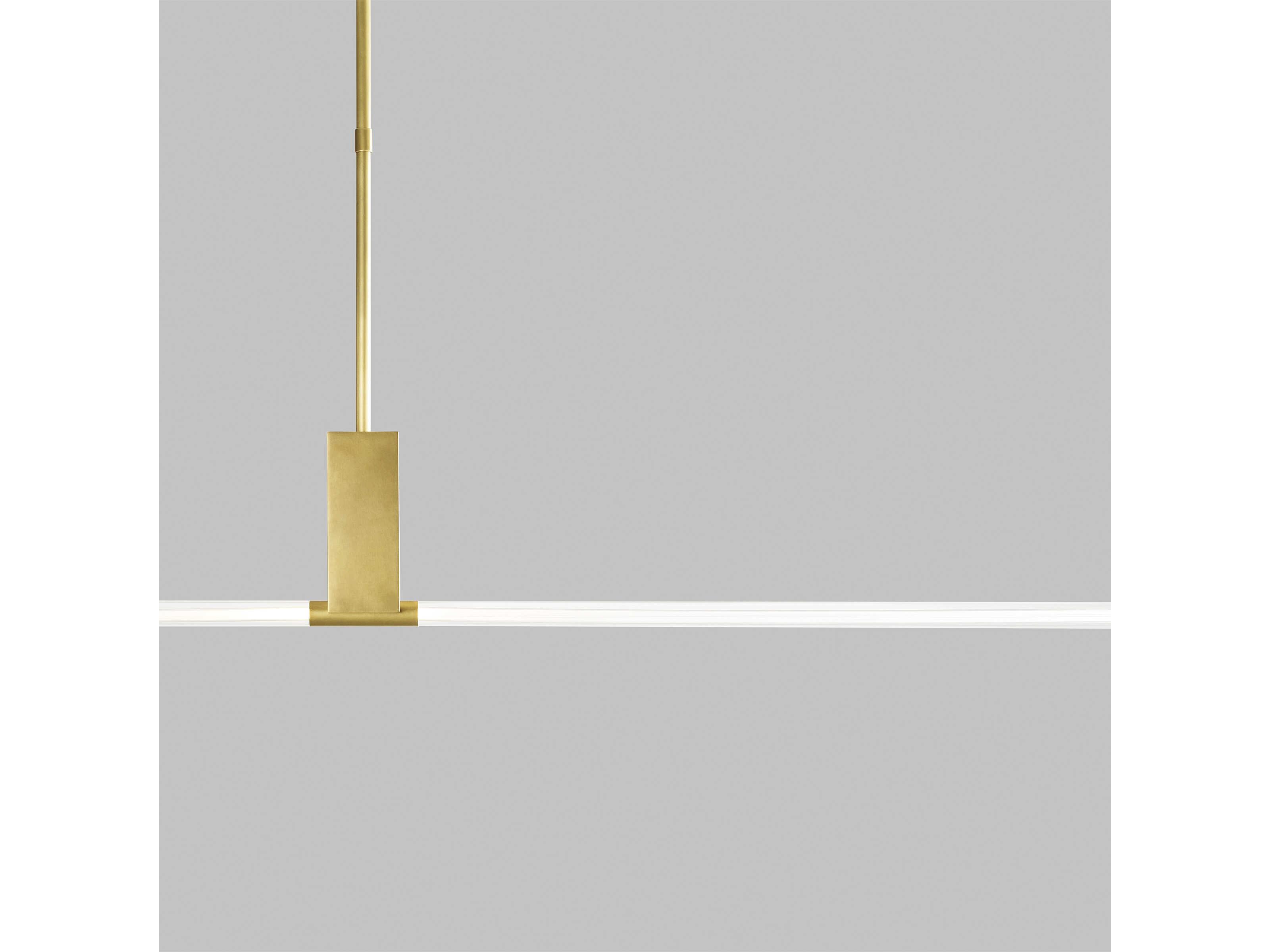 Visual Comfort Modern Phobos 1-Light Natural Brass Cylinder Linear Island Pendant