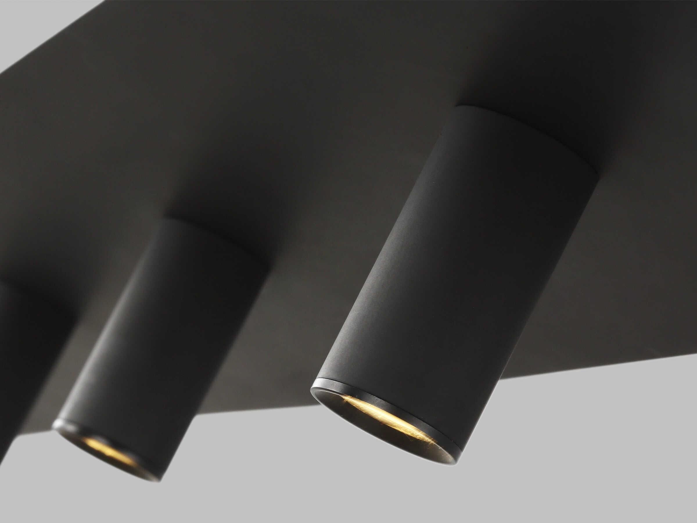 Visual Comfort Modern Ponte 1-Light Nightshade Black Linear Island Pendant