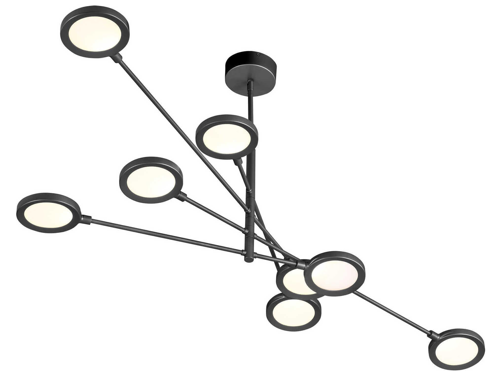 Visual Comfort Modern Spectica 8-Light Matte Black Island Pendant
