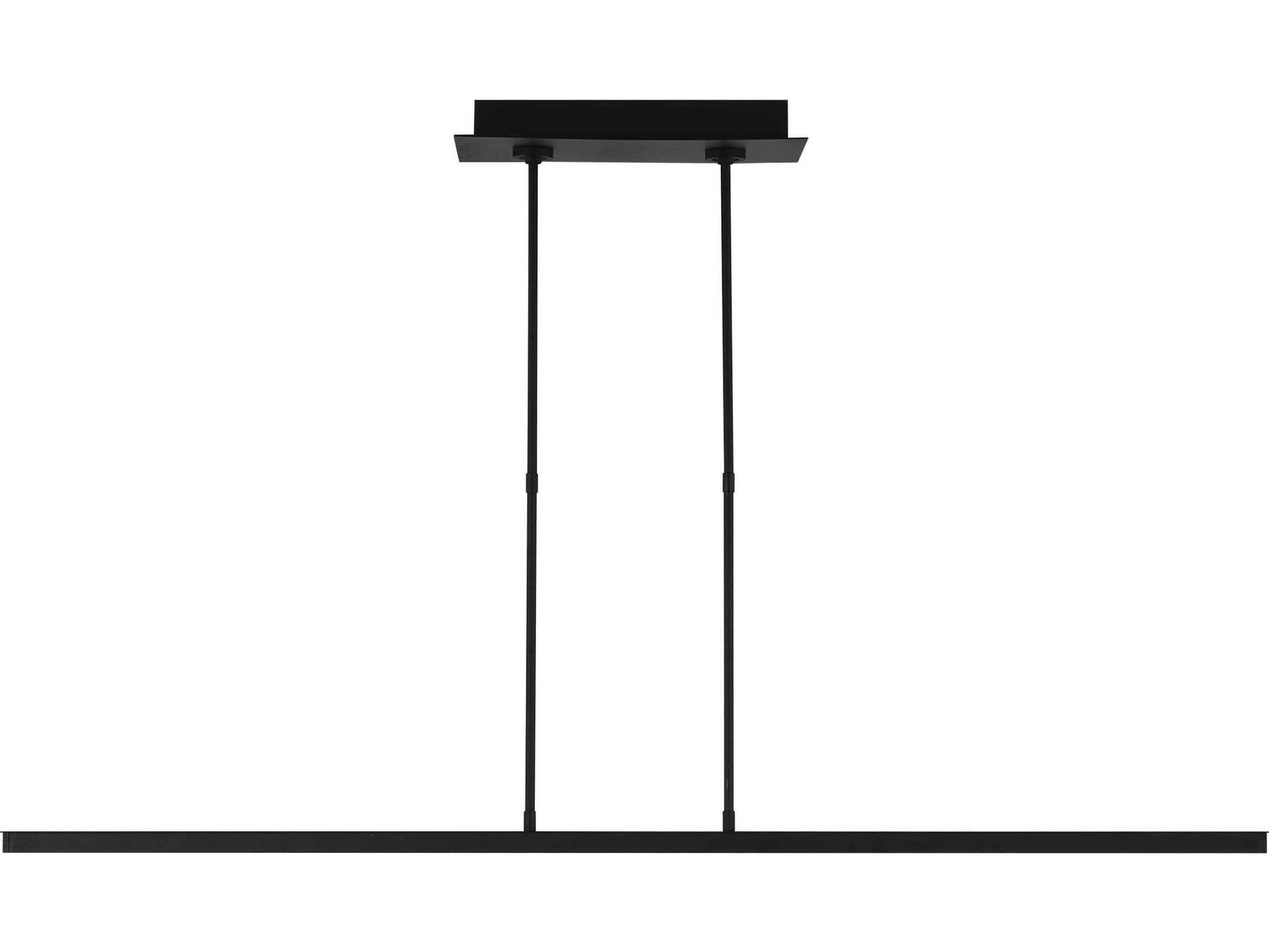 Visual Comfort Modern Stagger 1-Light Nightshade Black Linear Island Pendant