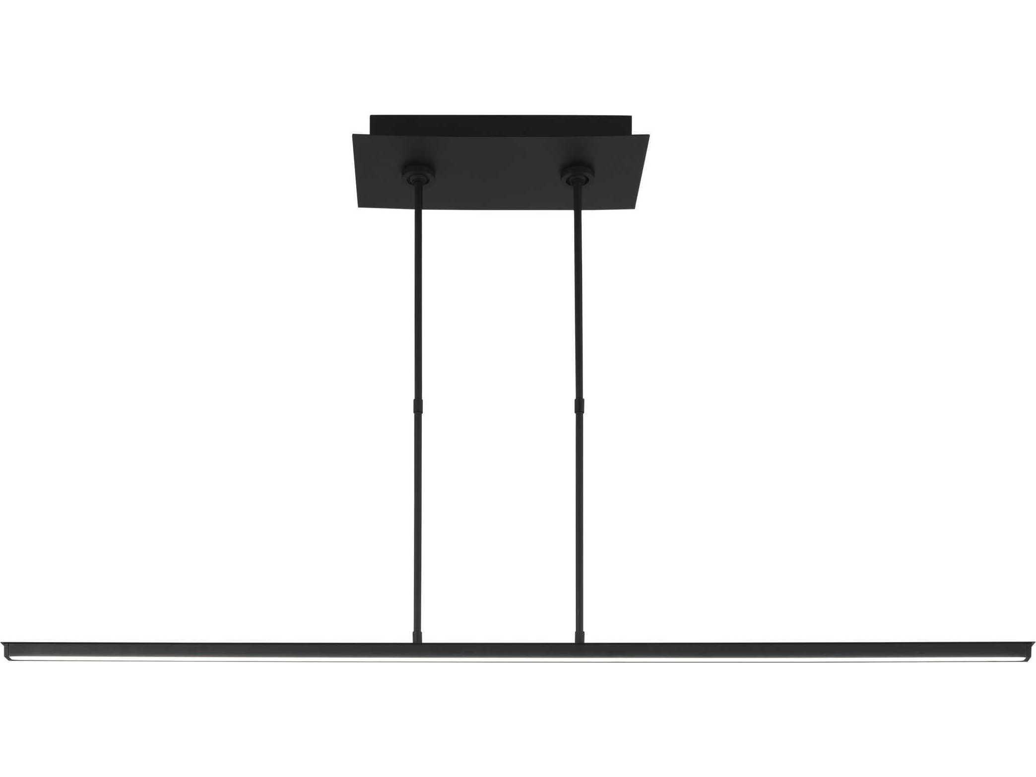Visual Comfort Modern Stagger 1-Light Nightshade Black Linear Island Pendant