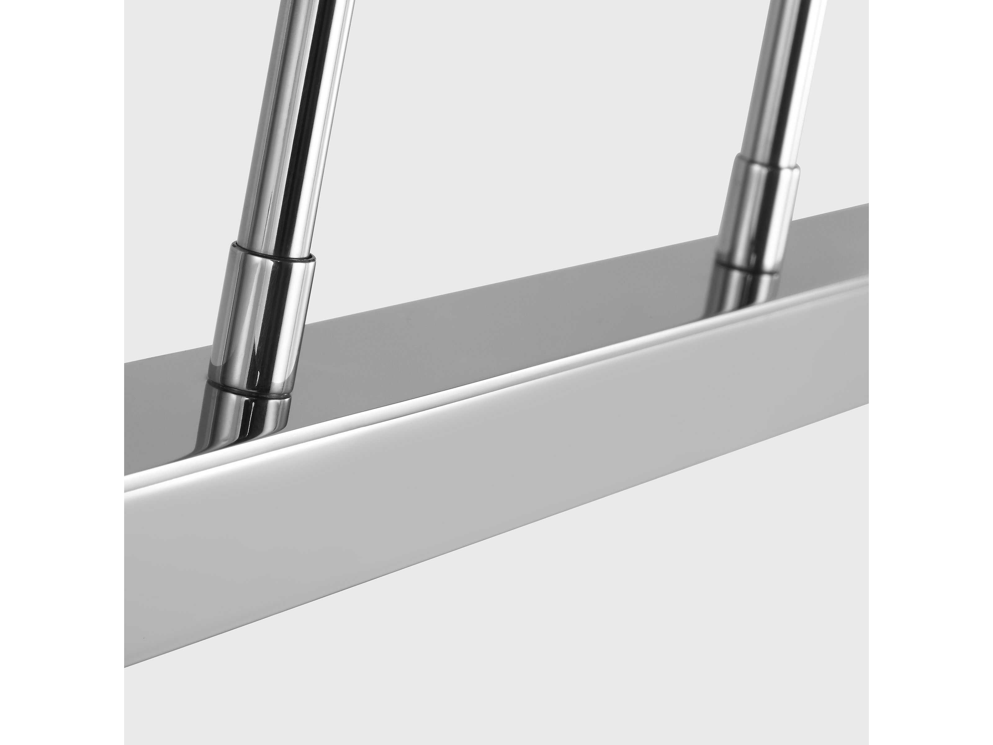 Visual Comfort Modern Stagger 1-Light Polished Stainless Steel Linear Island Pendant