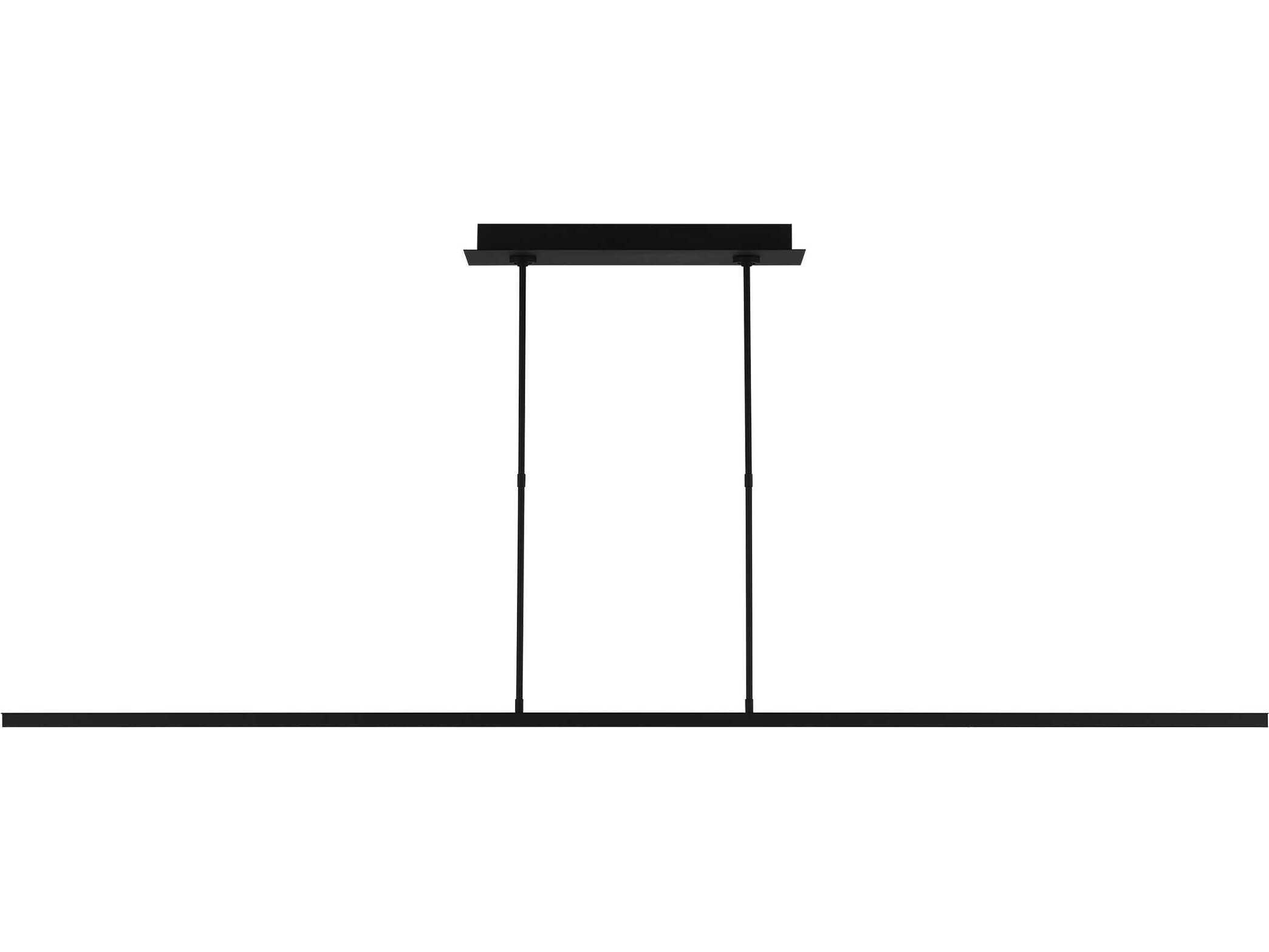 Visual Comfort Modern Stagger 1-Light Nightshade Black Linear Island Pendant