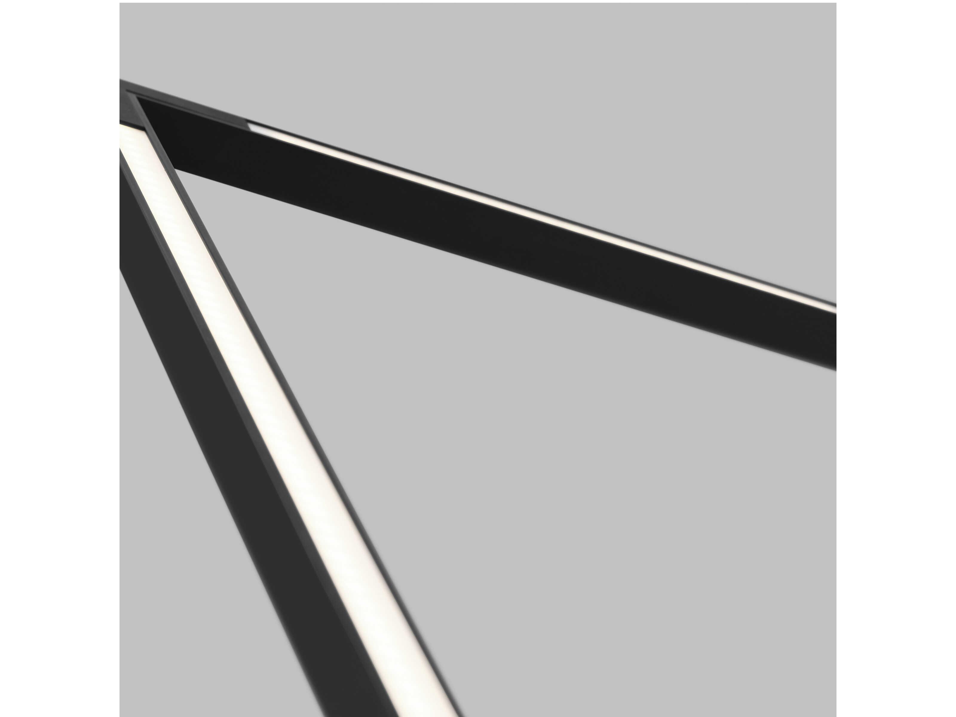 Visual Comfort Modern Stagger 1-Light Nightshade Black Geometric Island Pendant