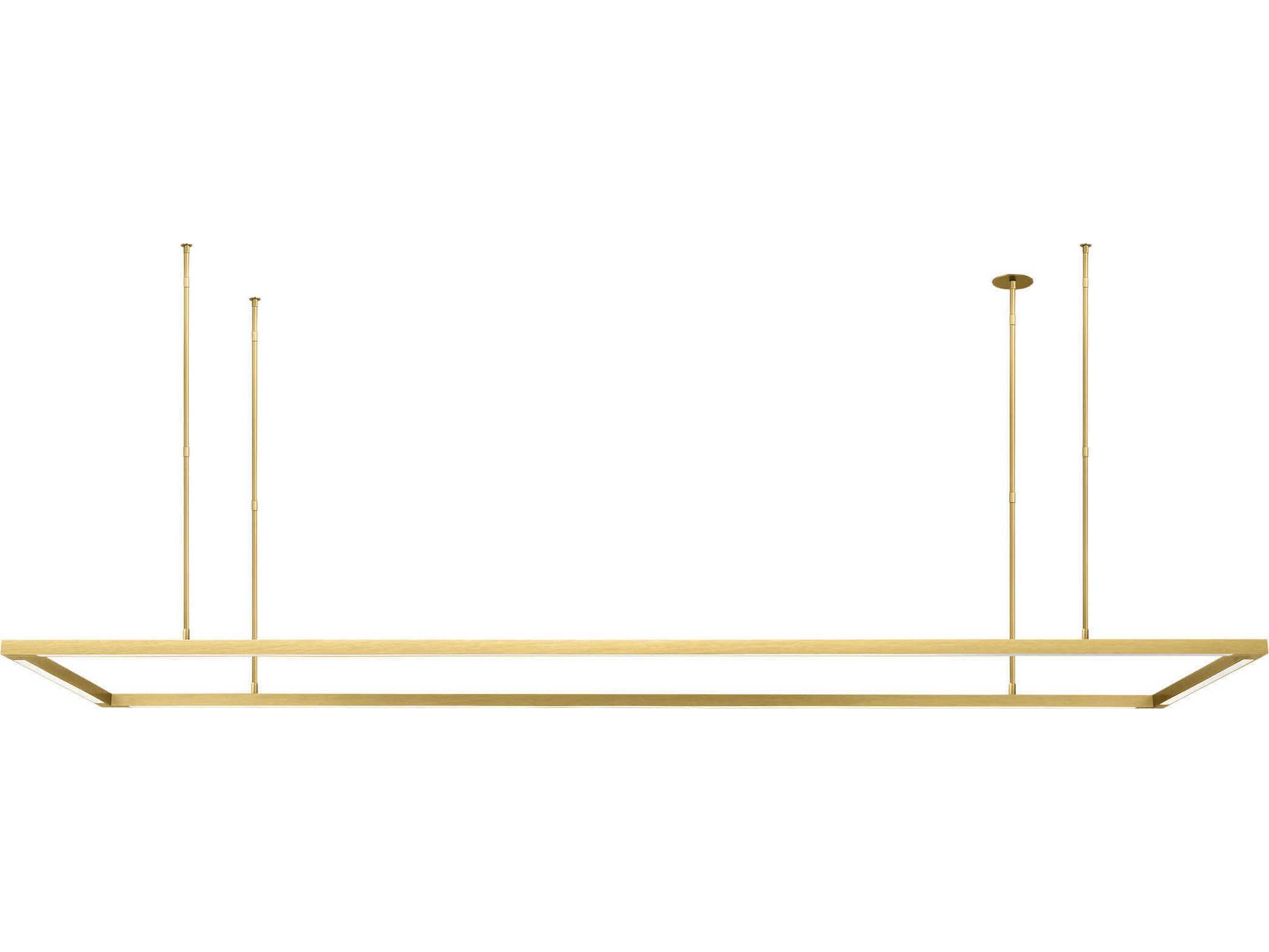 Visual Comfort Modern Stagger 1-Light Natural Brass Geometric Island Pendant