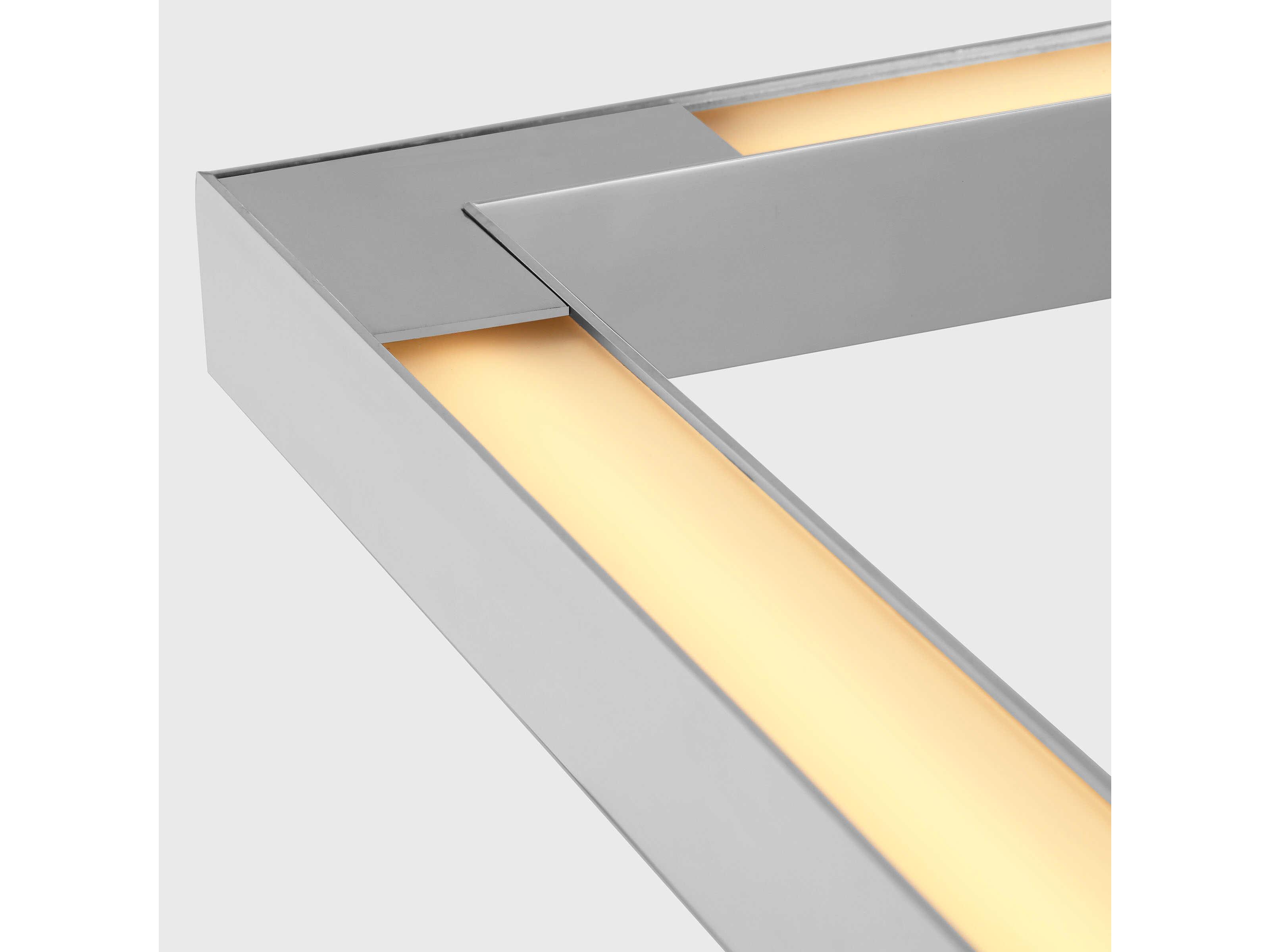 Visual Comfort Modern Stagger 1-Light Polished Stainless Steel Linear Island Pendant
