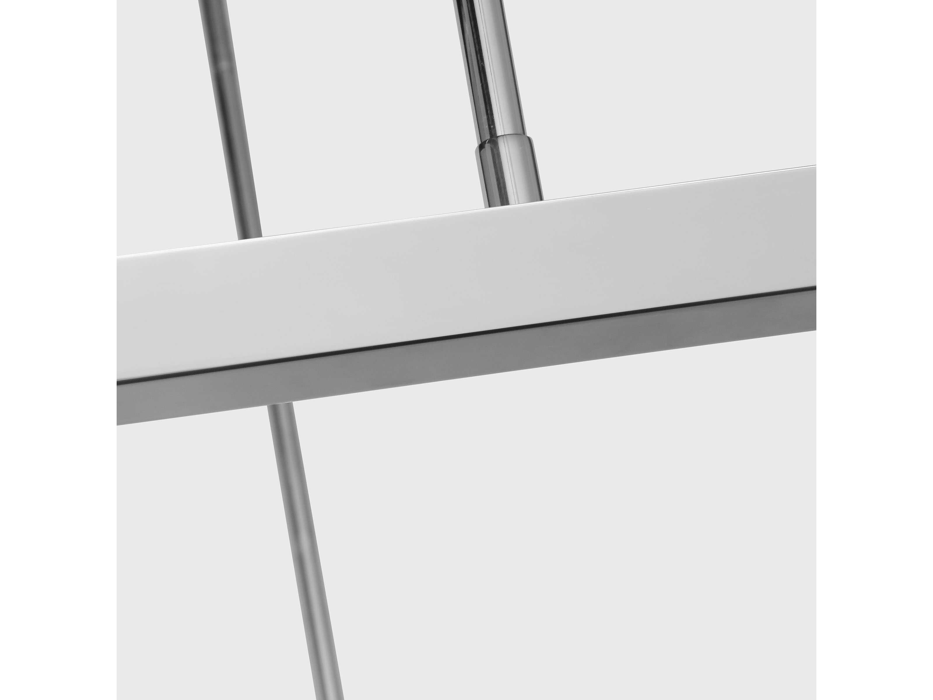 Visual Comfort Modern Stagger 1-Light Polished Stainless Steel Linear Island Pendant