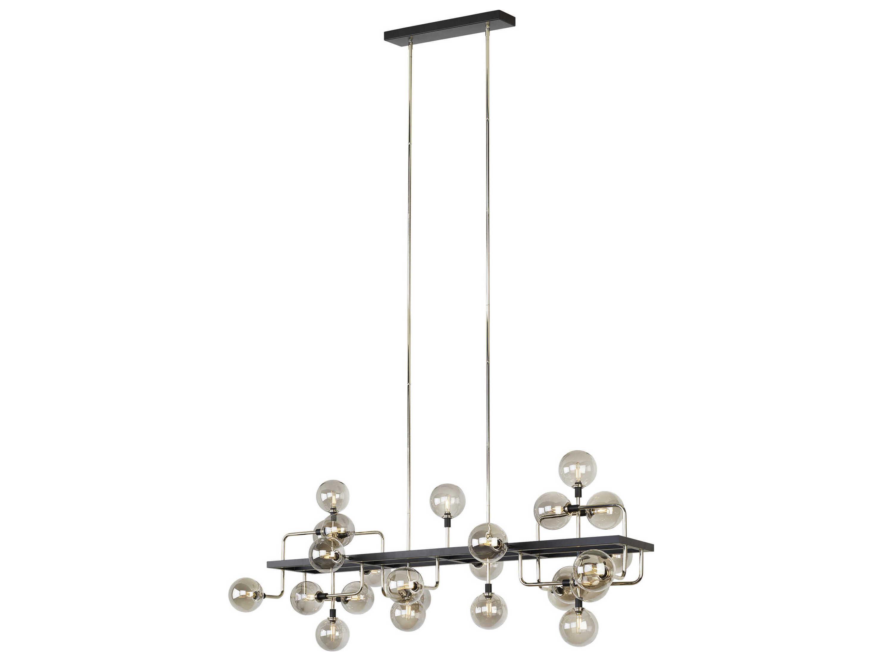 Visual Comfort Modern Viaggio 25-Light Polished Nickel Globe Island Pendant