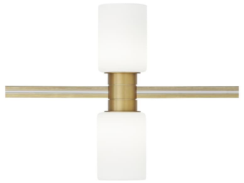 Visual Comfort Modern Cylinders 1-Light Aged Brass Spot Light