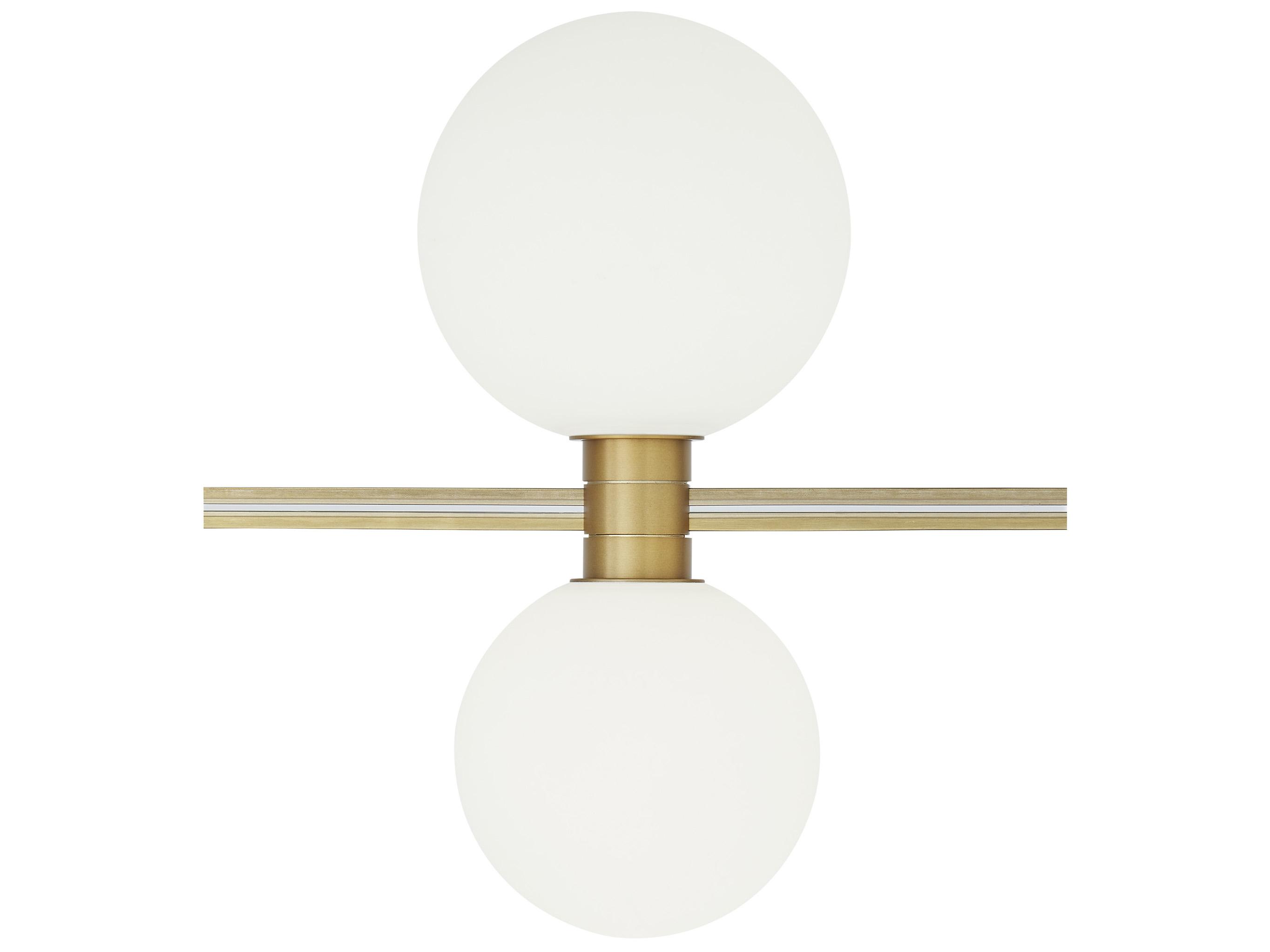 Visual Comfort Modern Orbs 1-Light Aged Brass Globe Spot Light