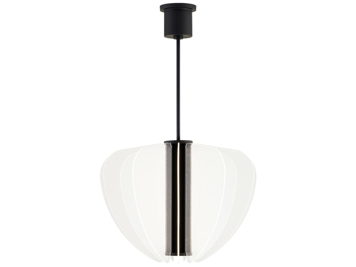 Visual Comfort Modern Nyra 1-Light Nightshade Black Pendant